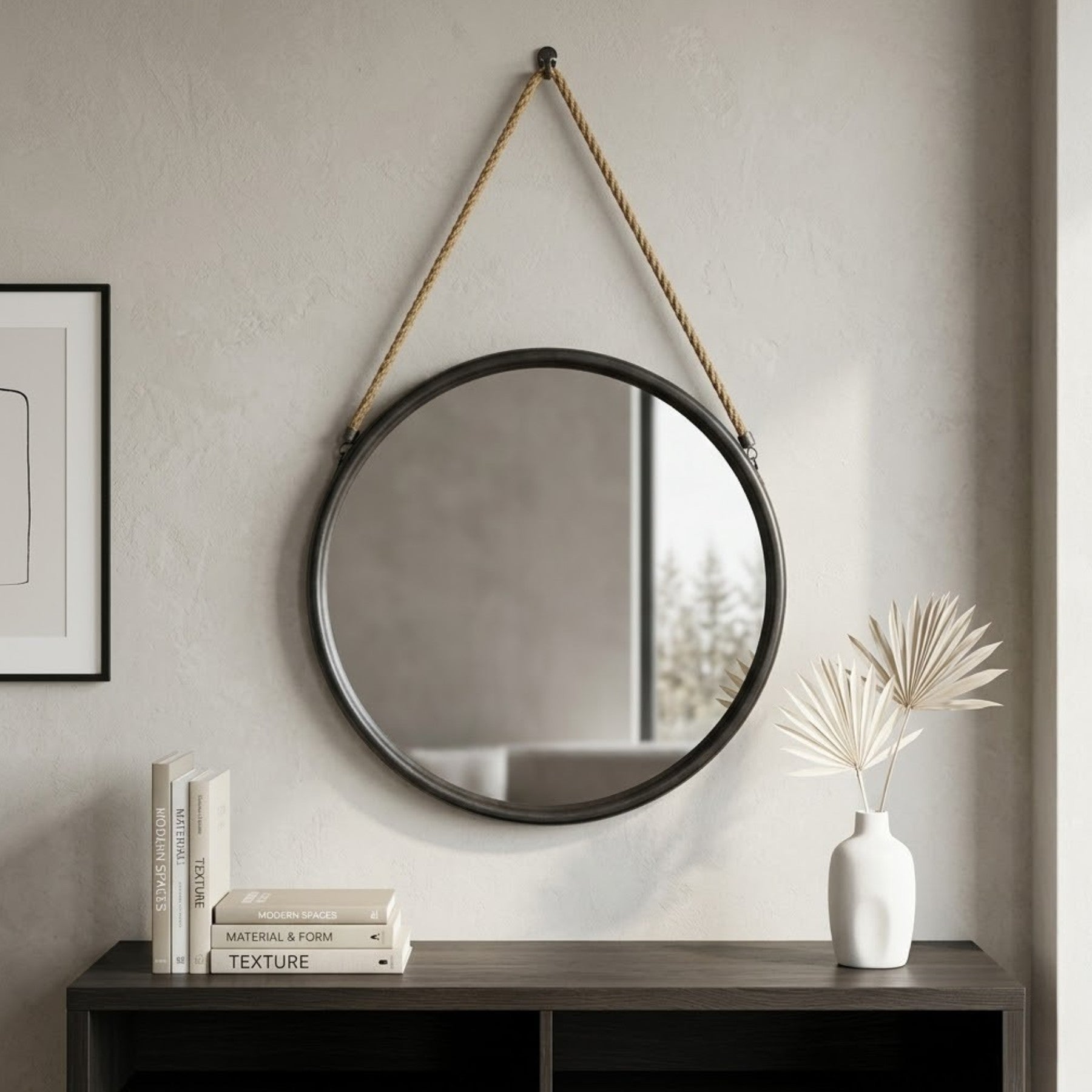 Large Urban Rope Hanging Wall Mirror