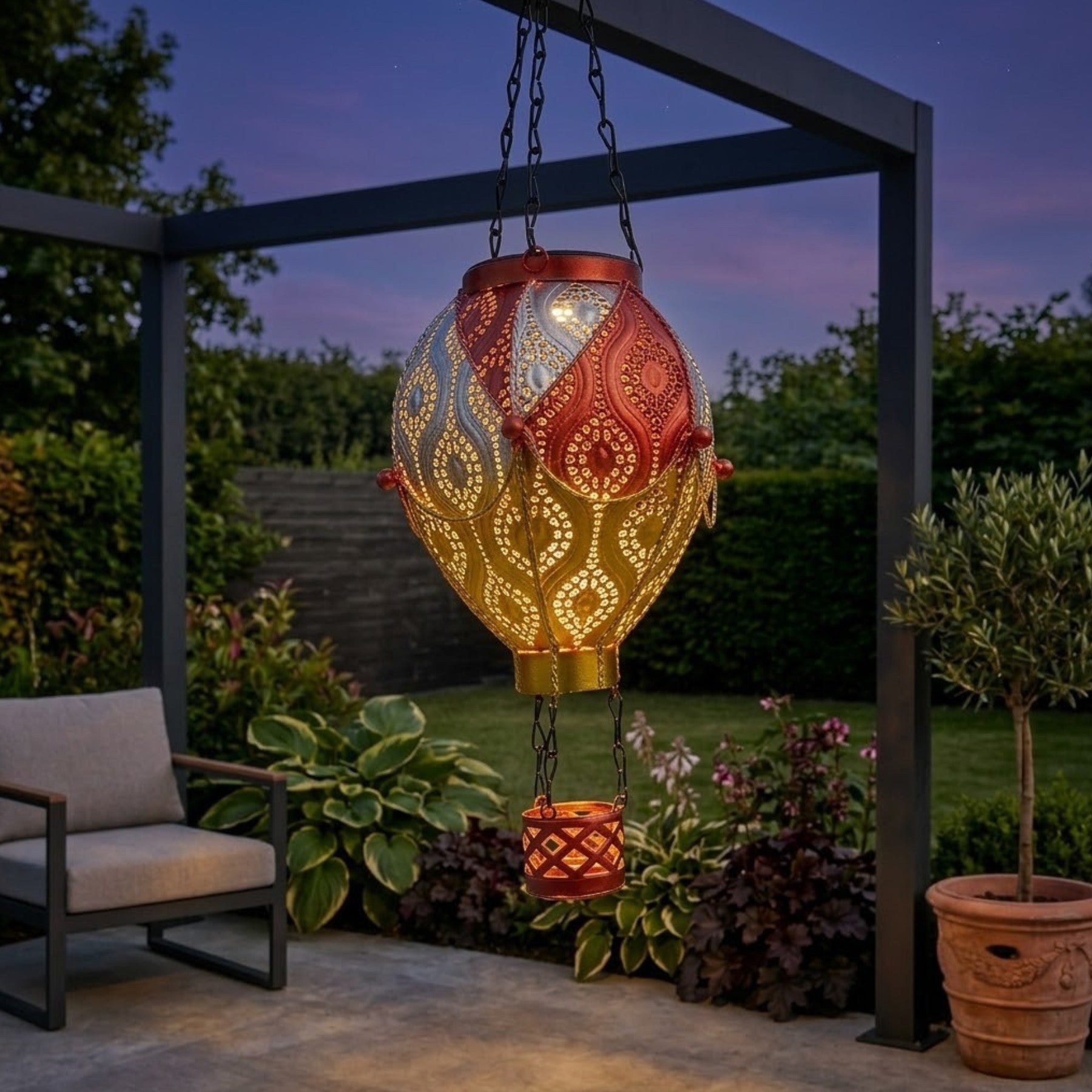 Lunaria Moroccan Hanging Solar Hot Air Balloon