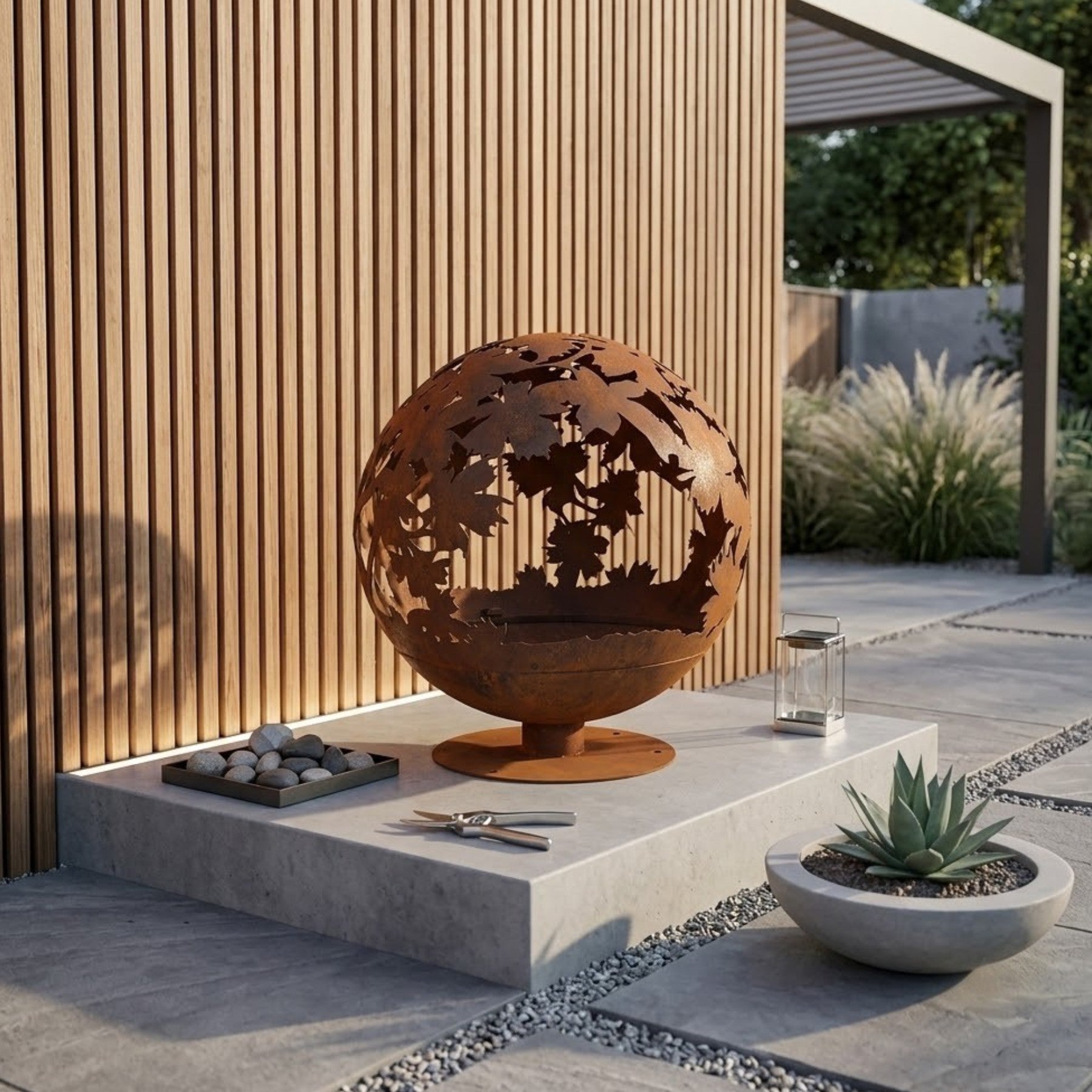 Relica Cut Out Garden Fireball Fire Pit