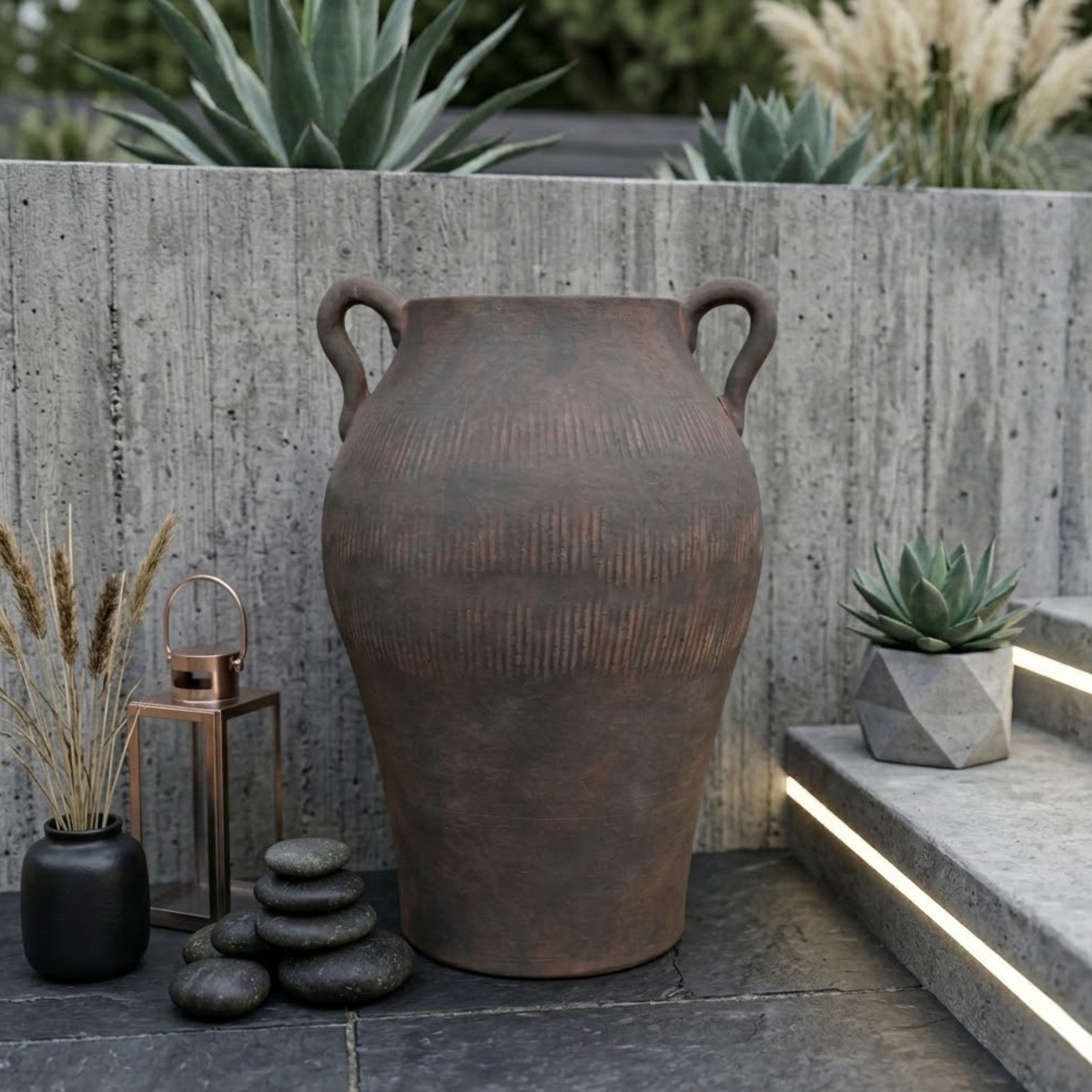 Antique Verdant Terracotta Roman Jar