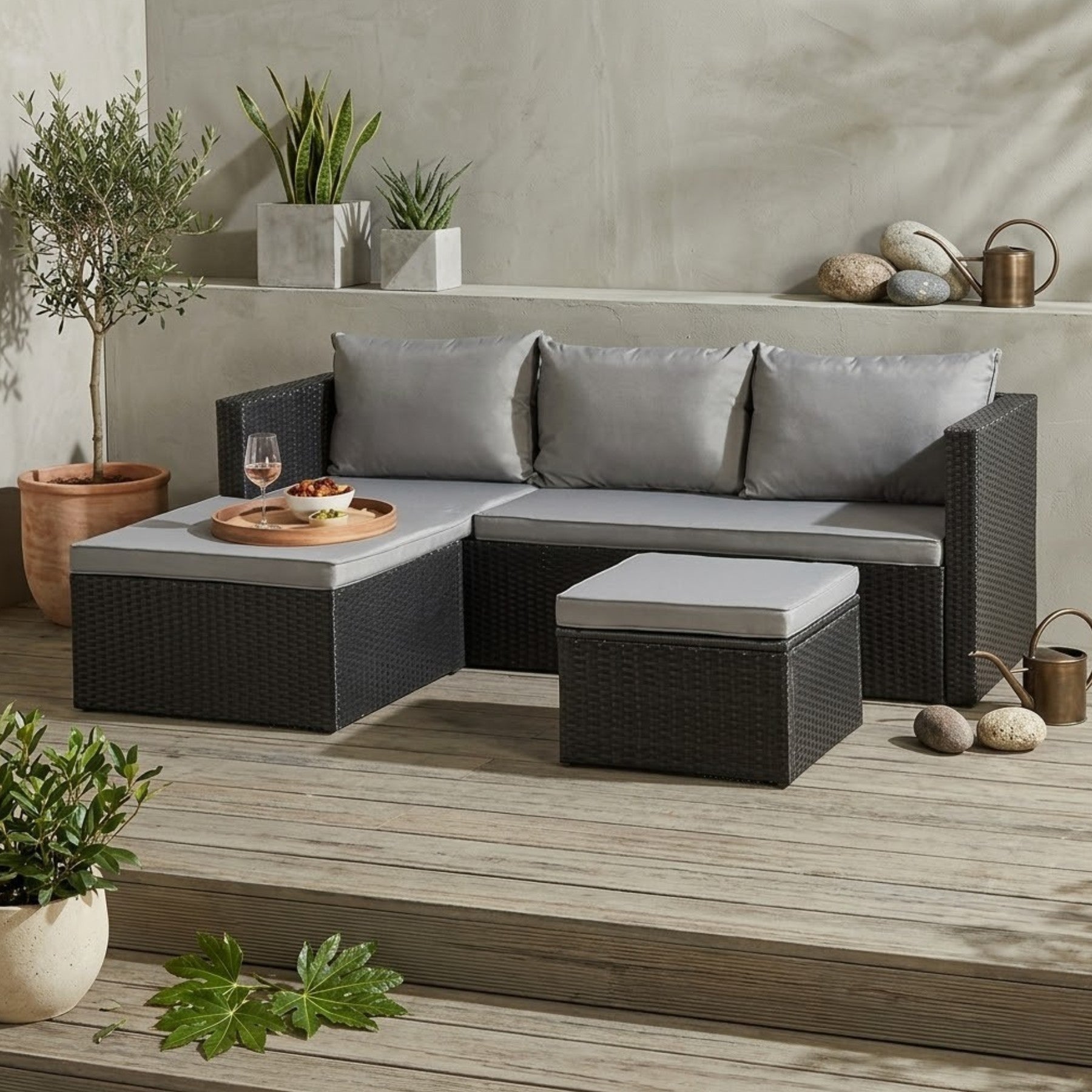 Maldives Outdoor Rattan Corner Sofa Set