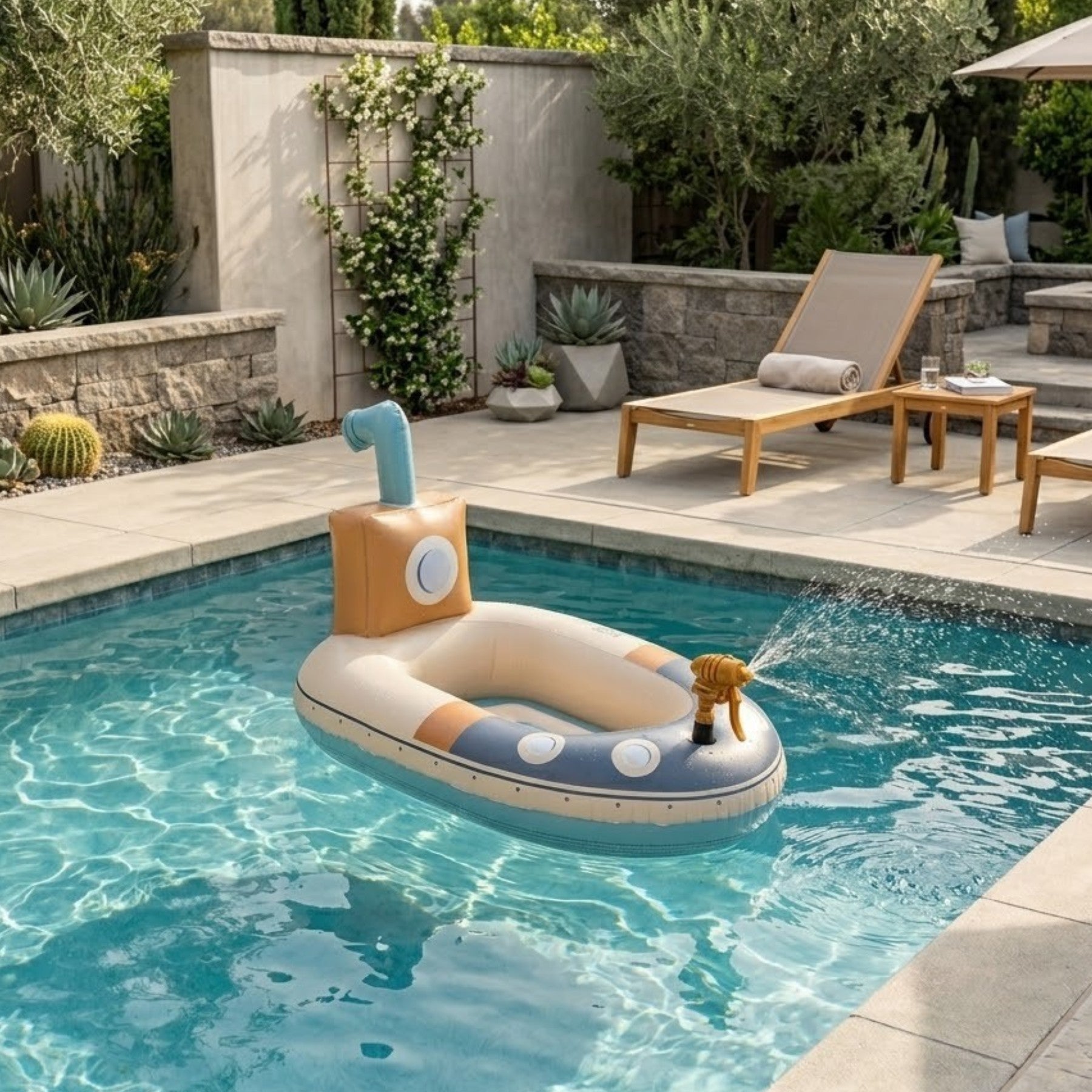 Summer Fun Submarine Float Boat Sprinkler