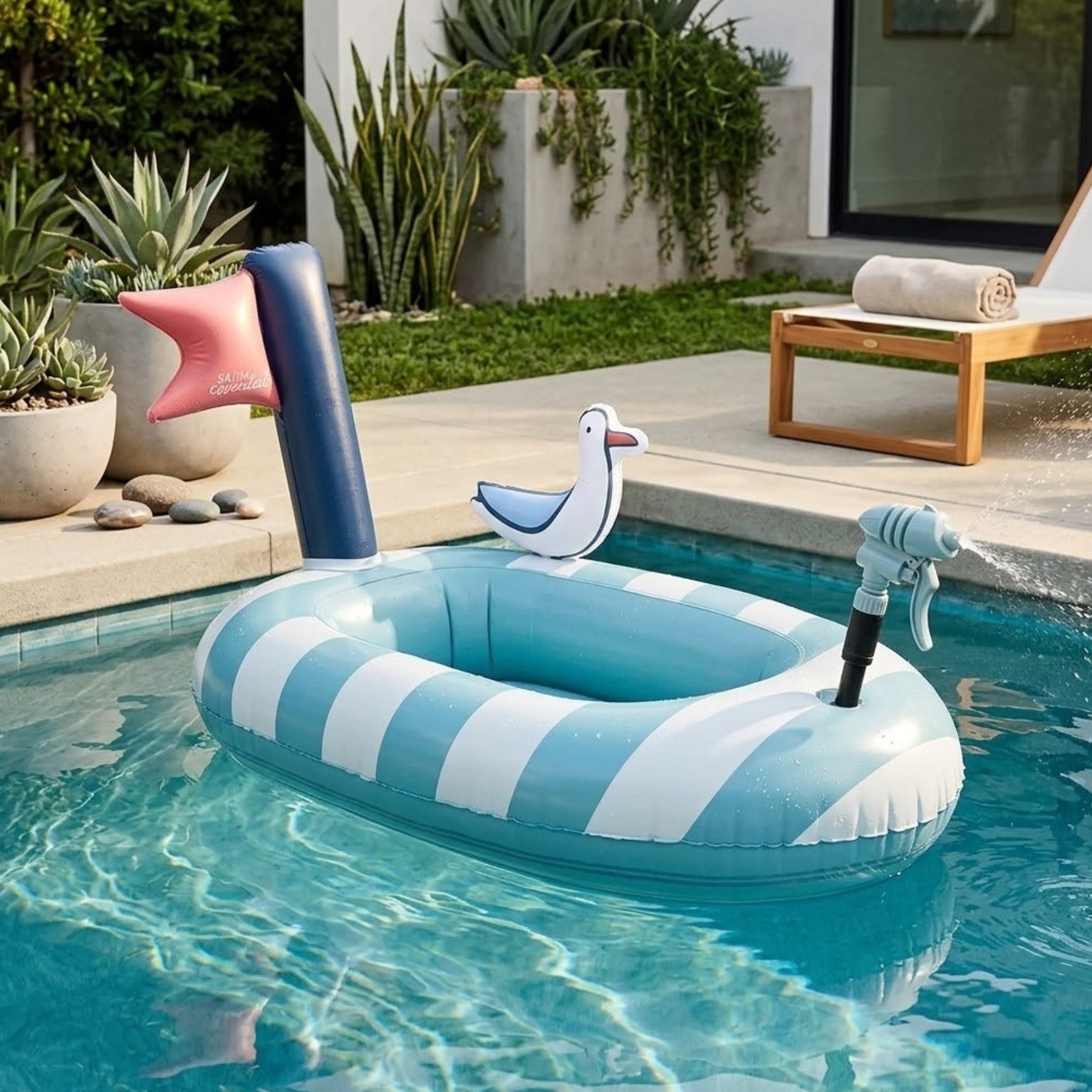 Summer Fun Inflatable Seagull Float Boat