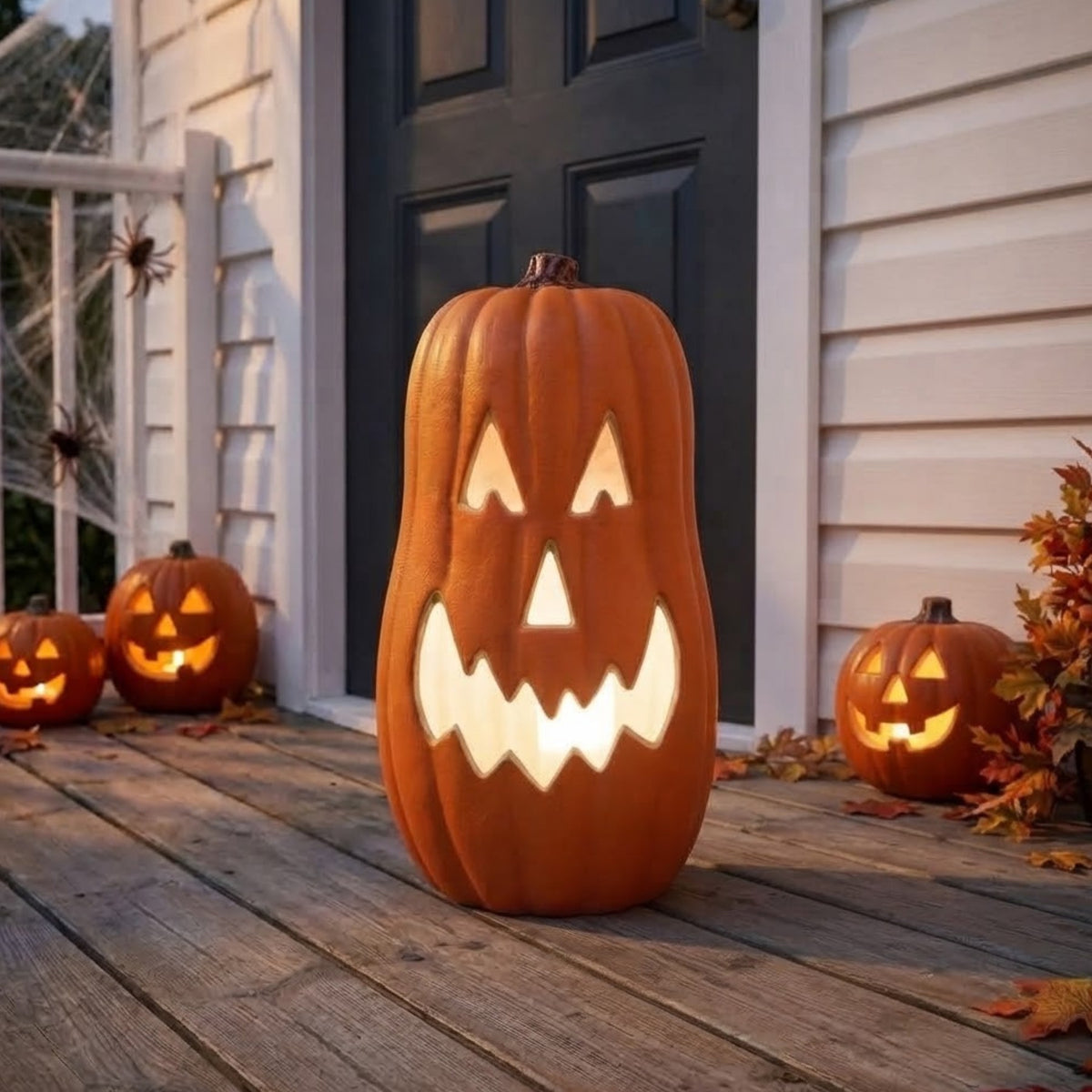 Tall LED Halloween Pumpkin Decoration