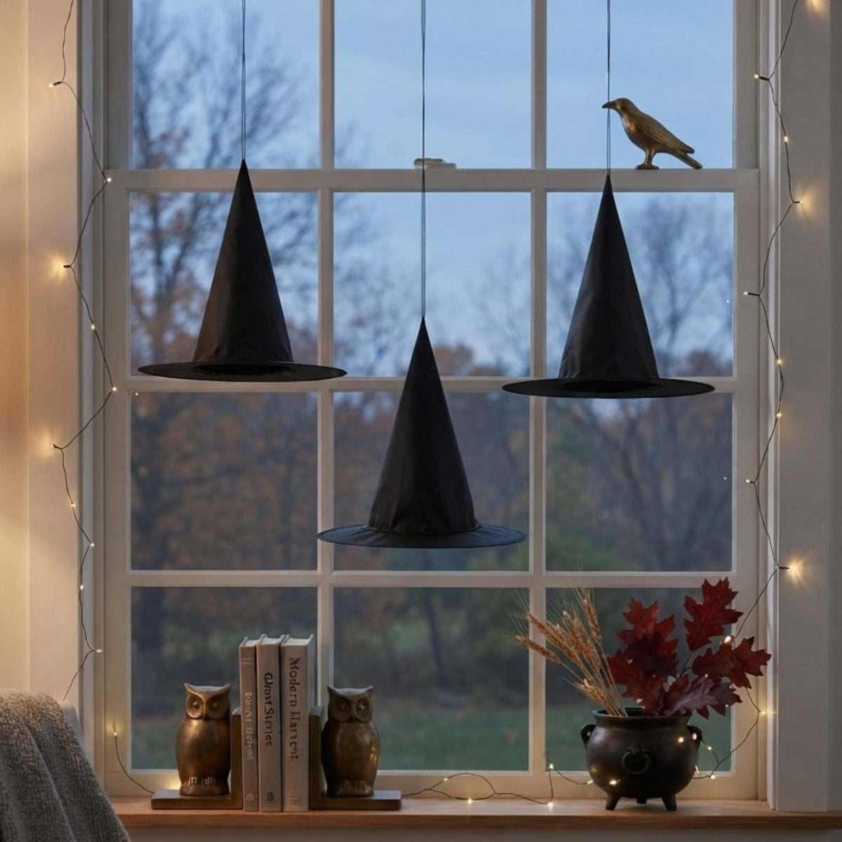 3 Pack Hanging Witch Hat Halloween Decorations
