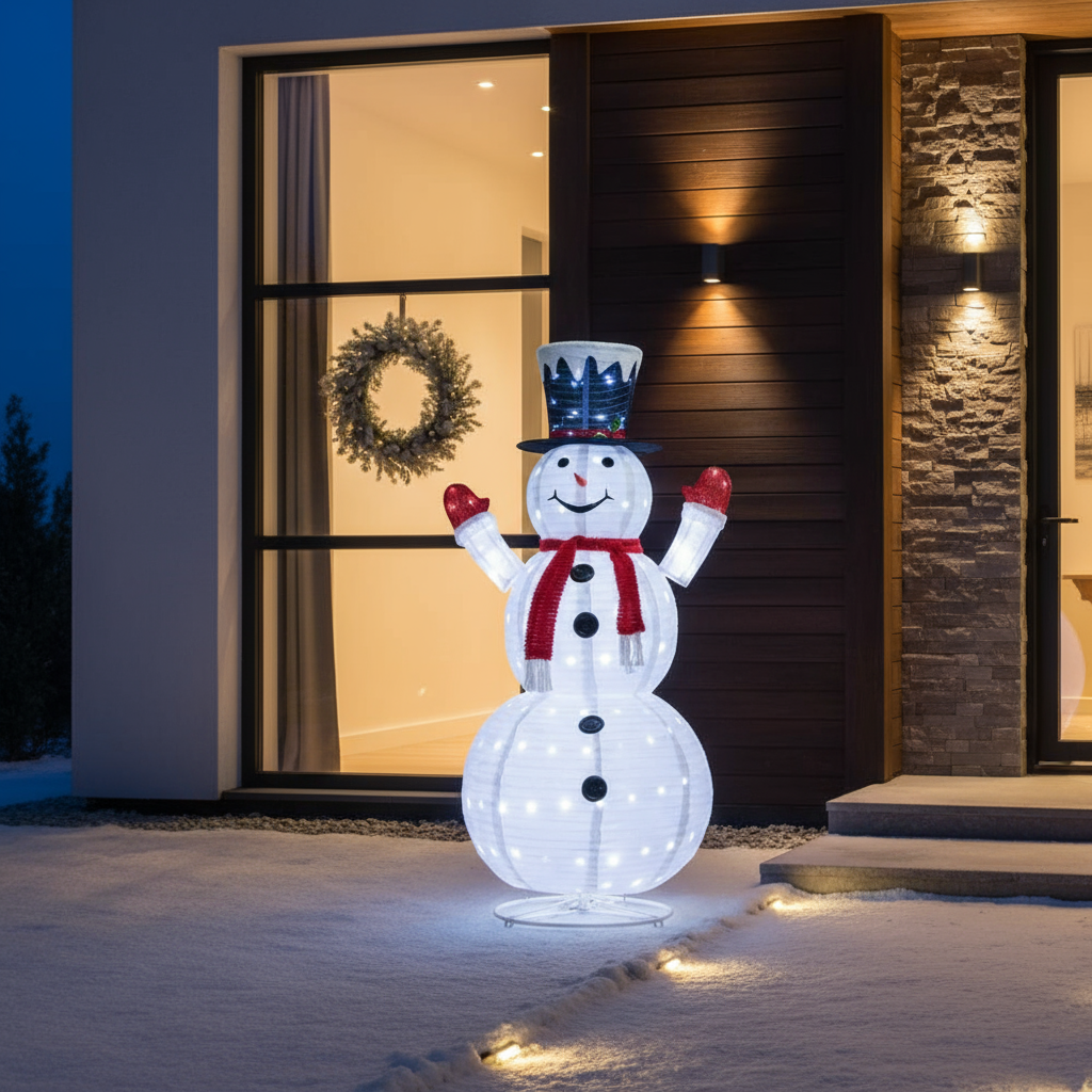 1.8m Light Up Pop Up Snowman Decoration