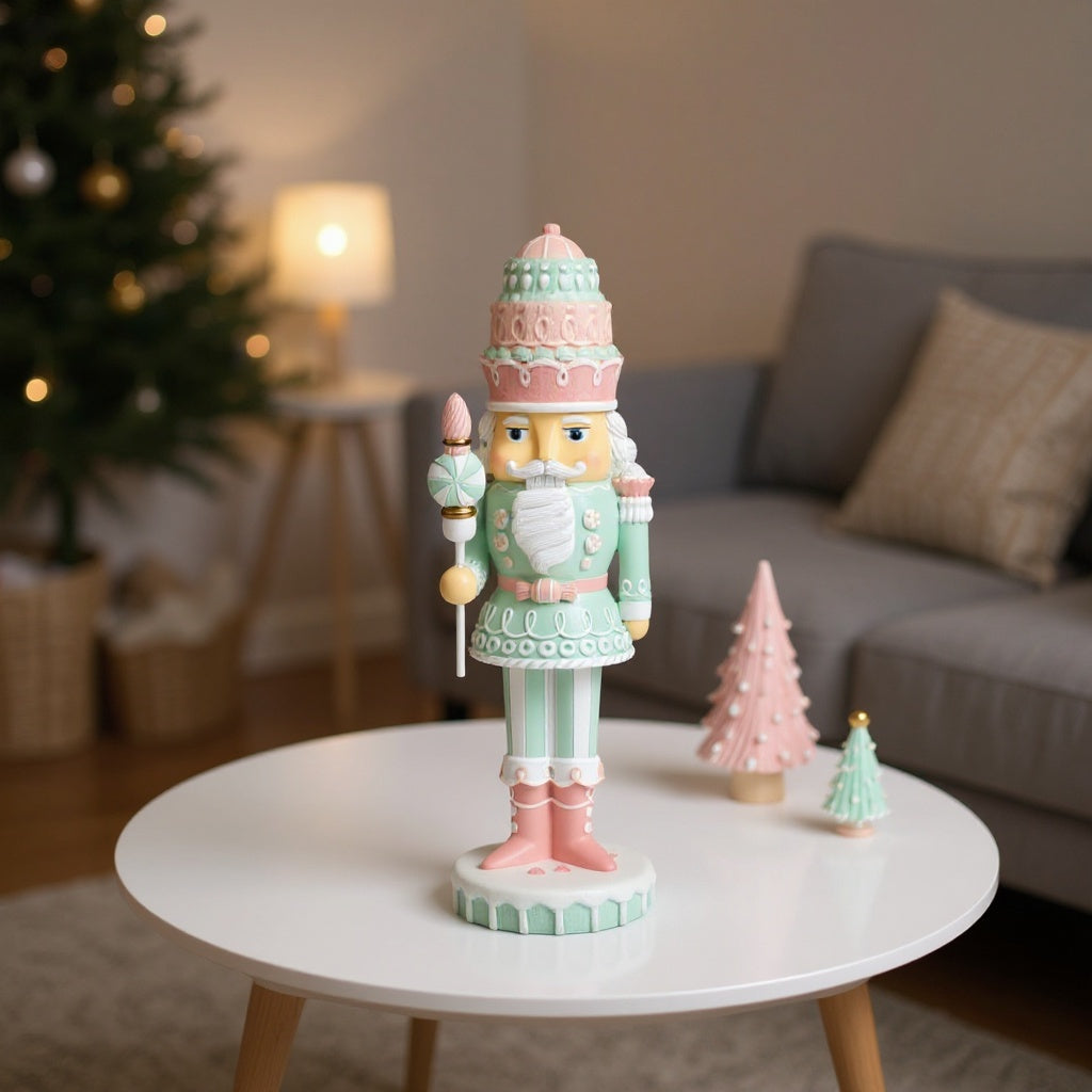 Standing Cupcake Pastel Nutcracker Decoration