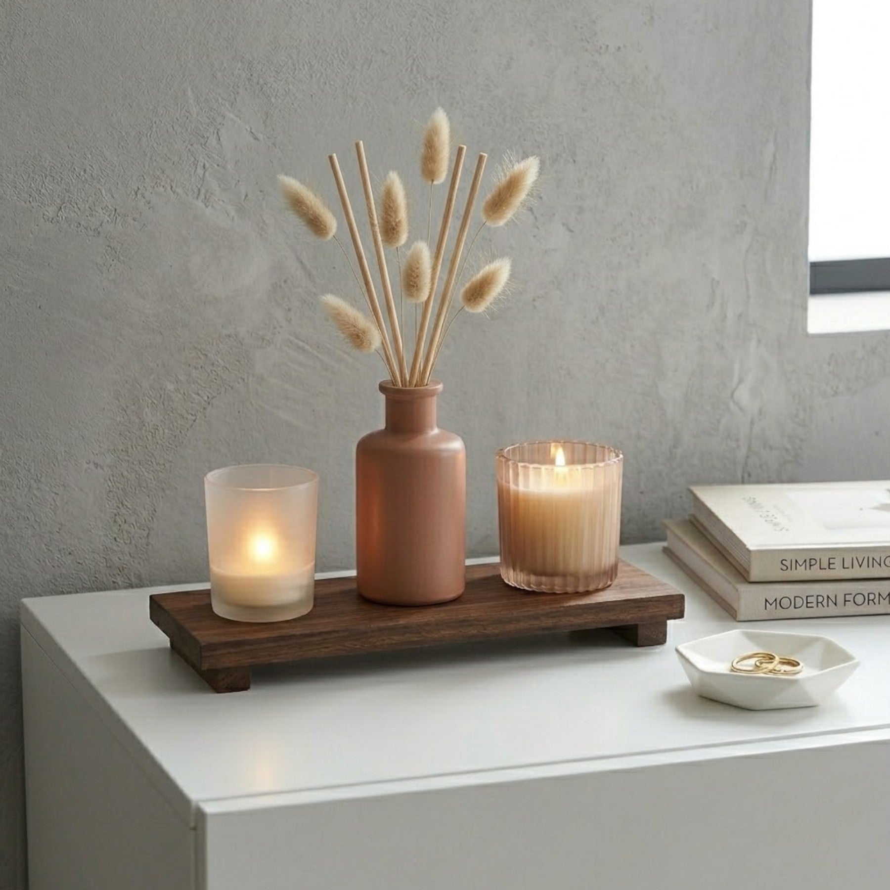 Jasmine Musk Diffuser Candle Set