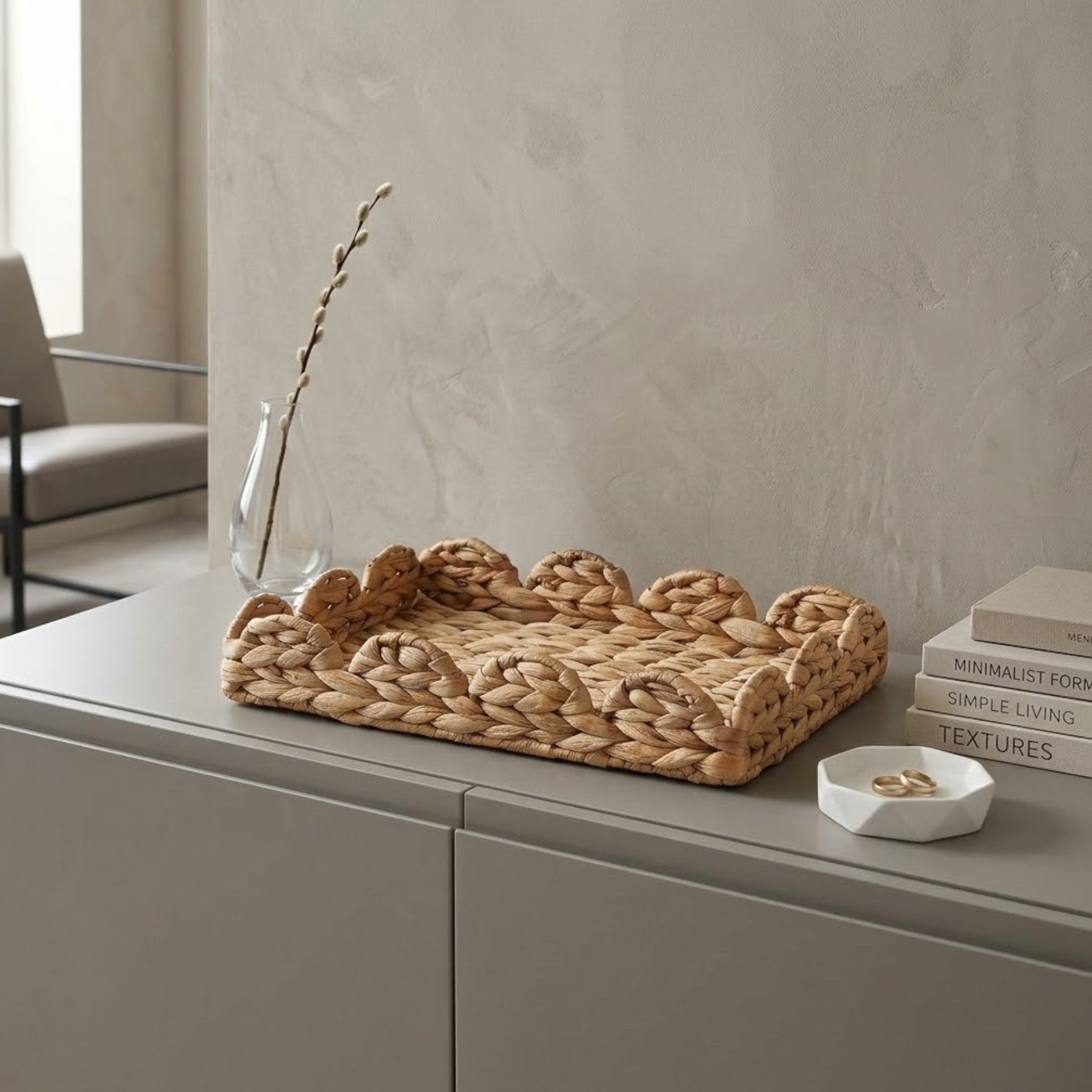 Hyacinth Woven Rectangle Tray