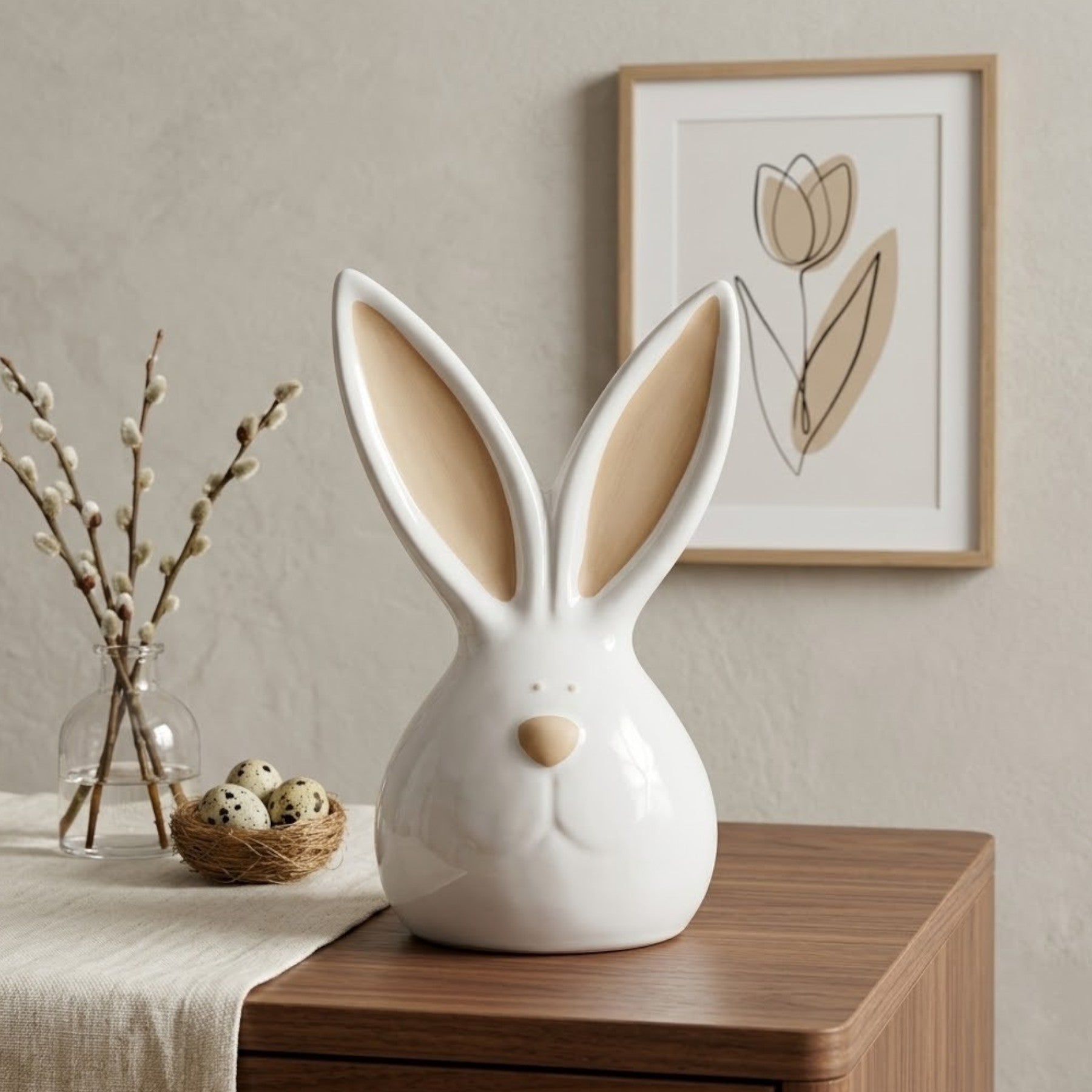 Springtime Large Bunny Head Ornament