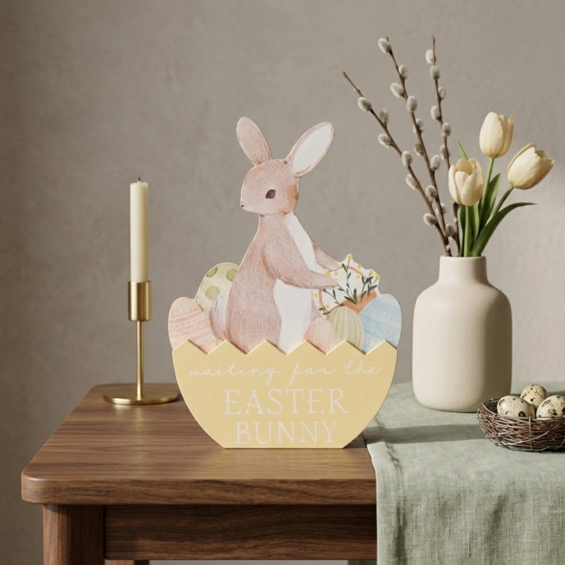 Waiting For Easter Bunny Plaque