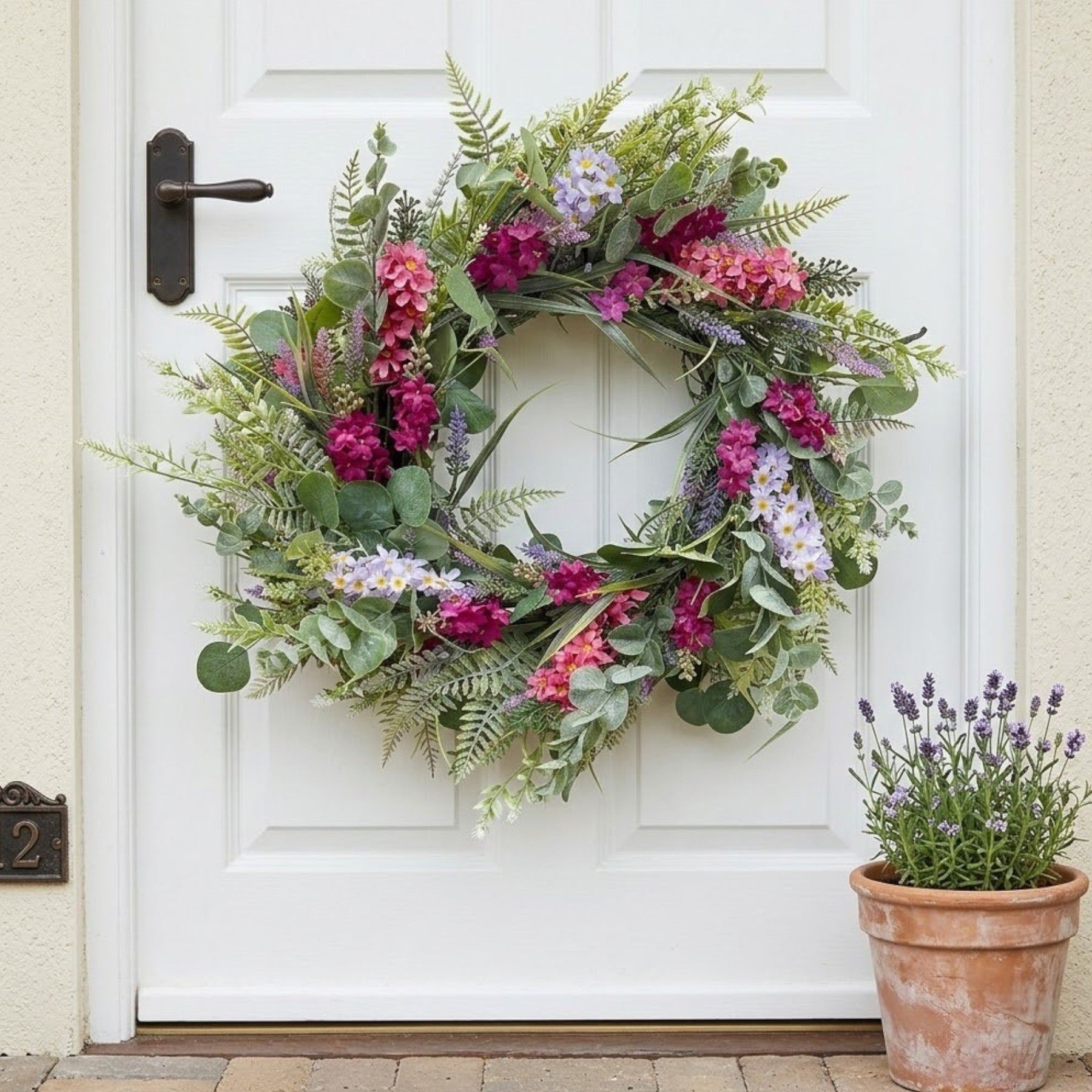 Floral Wisteria Spring Door Wreath