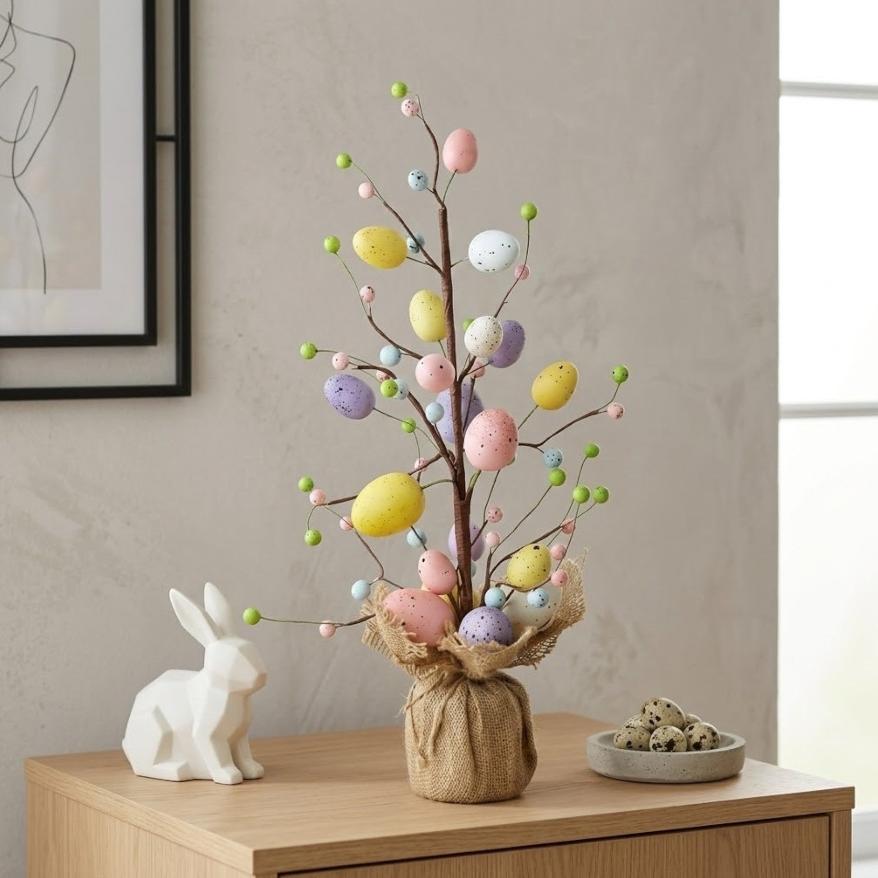 Springtime Mini Easter Egg Decorated Tree
