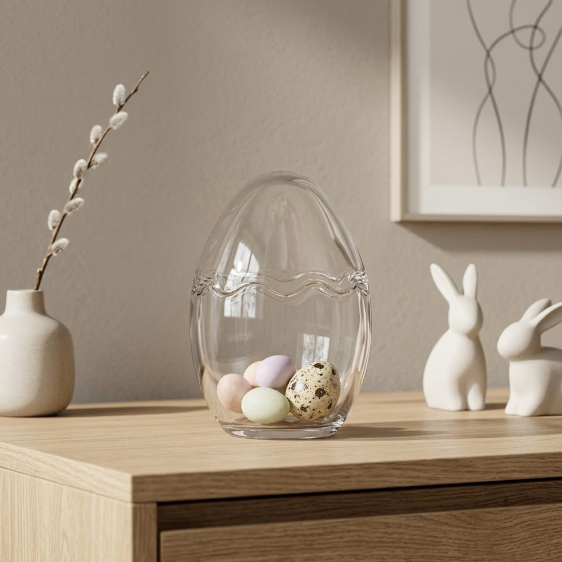 Springtime Easter Egg Glass Jar