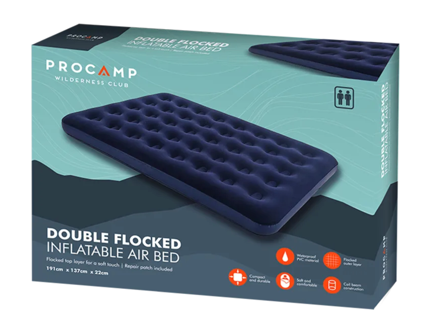 Double Flocked Inflatable Air Bed