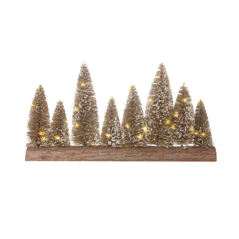 Light Up Brown Fir Tree Forest Decoration