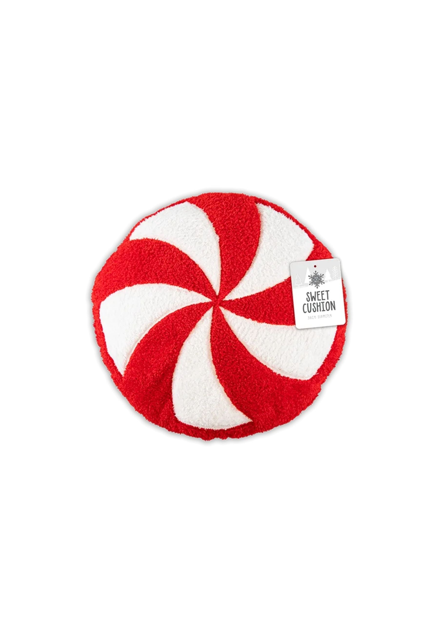 Sweet Candy Cane Christmas Cushion