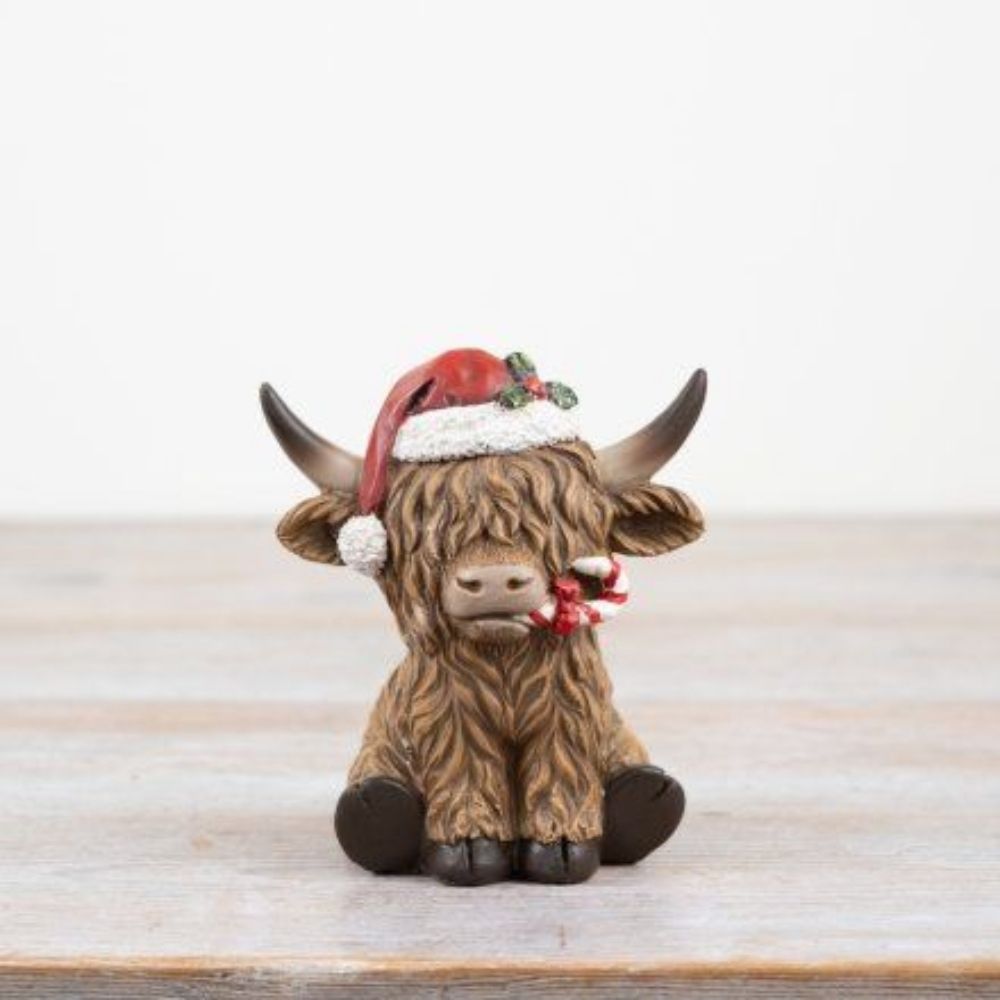 Highland Cow Candy Cane Ornament