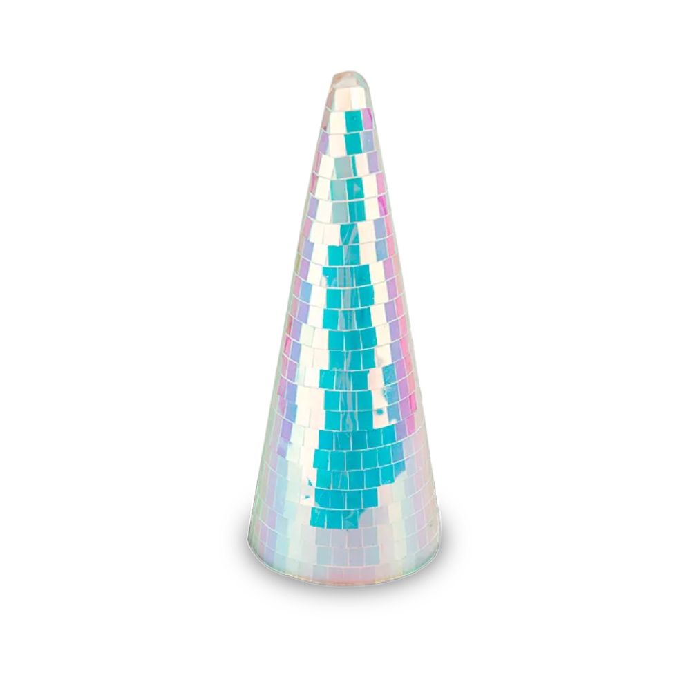 Iridescent Disco Tree Cone Ornament