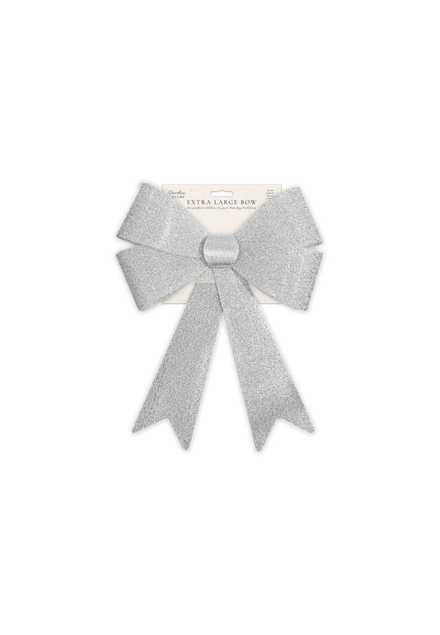 Extra Large Silver Foil Bow Christmas