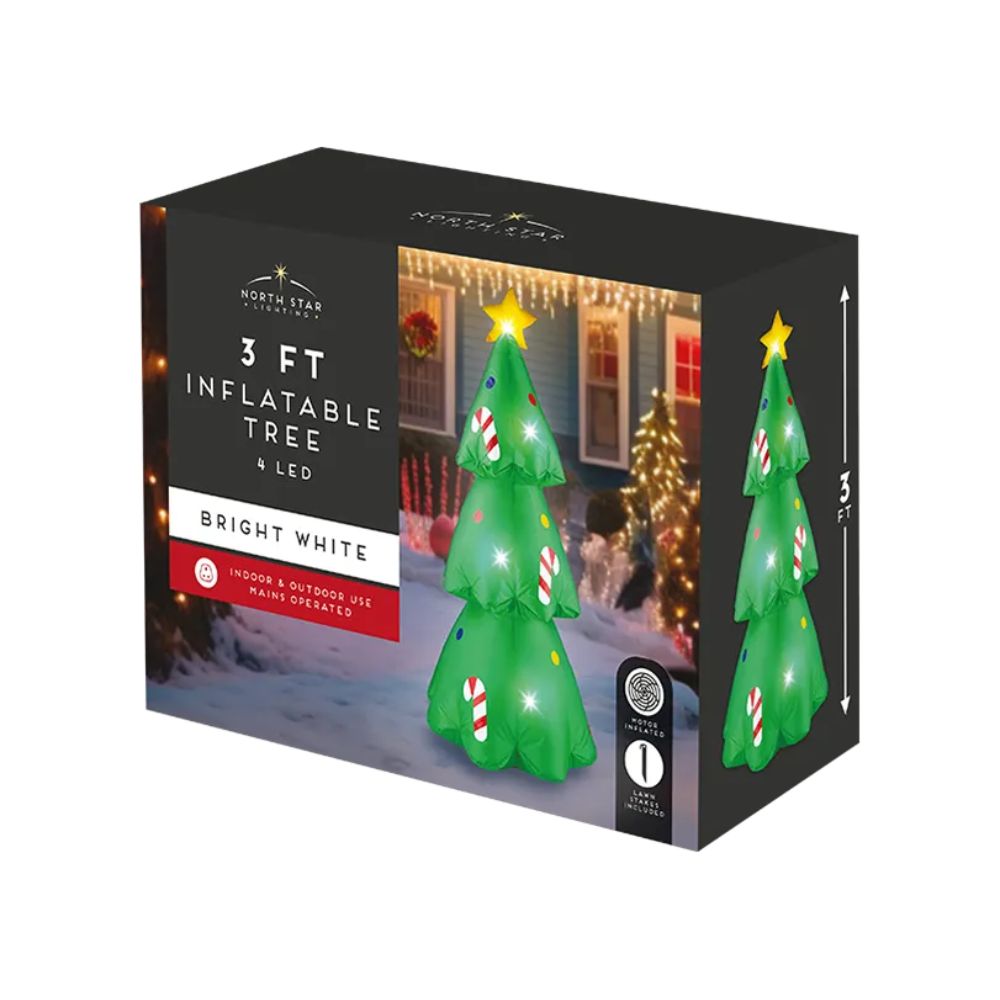 3ft Light Up Inflatable Christmas Tree