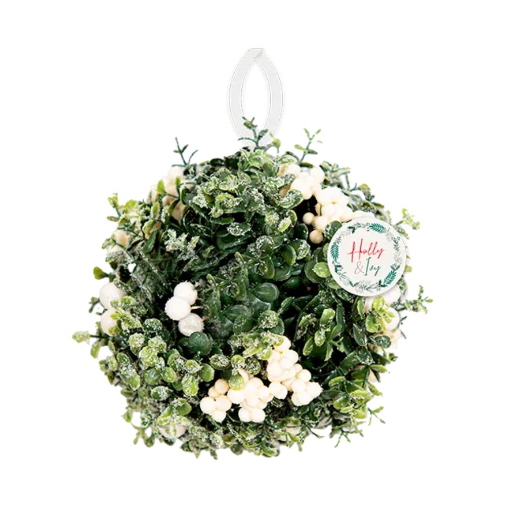 Artificial Frosted Christmas Topiary Ball