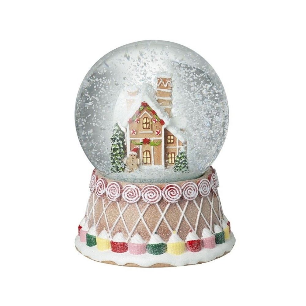 Cupcake Gingerbread House Snowglobe