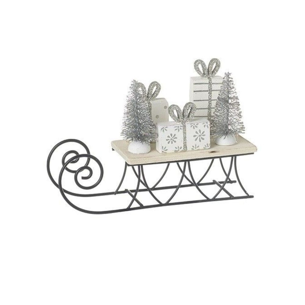 Metal Sleigh With Presents Ornament