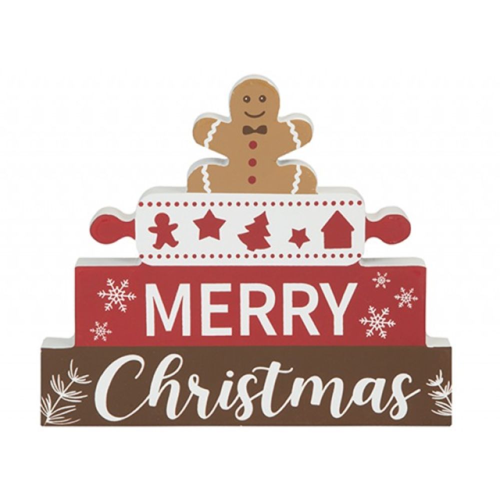 Merry Christmas Gingerbread Plaque