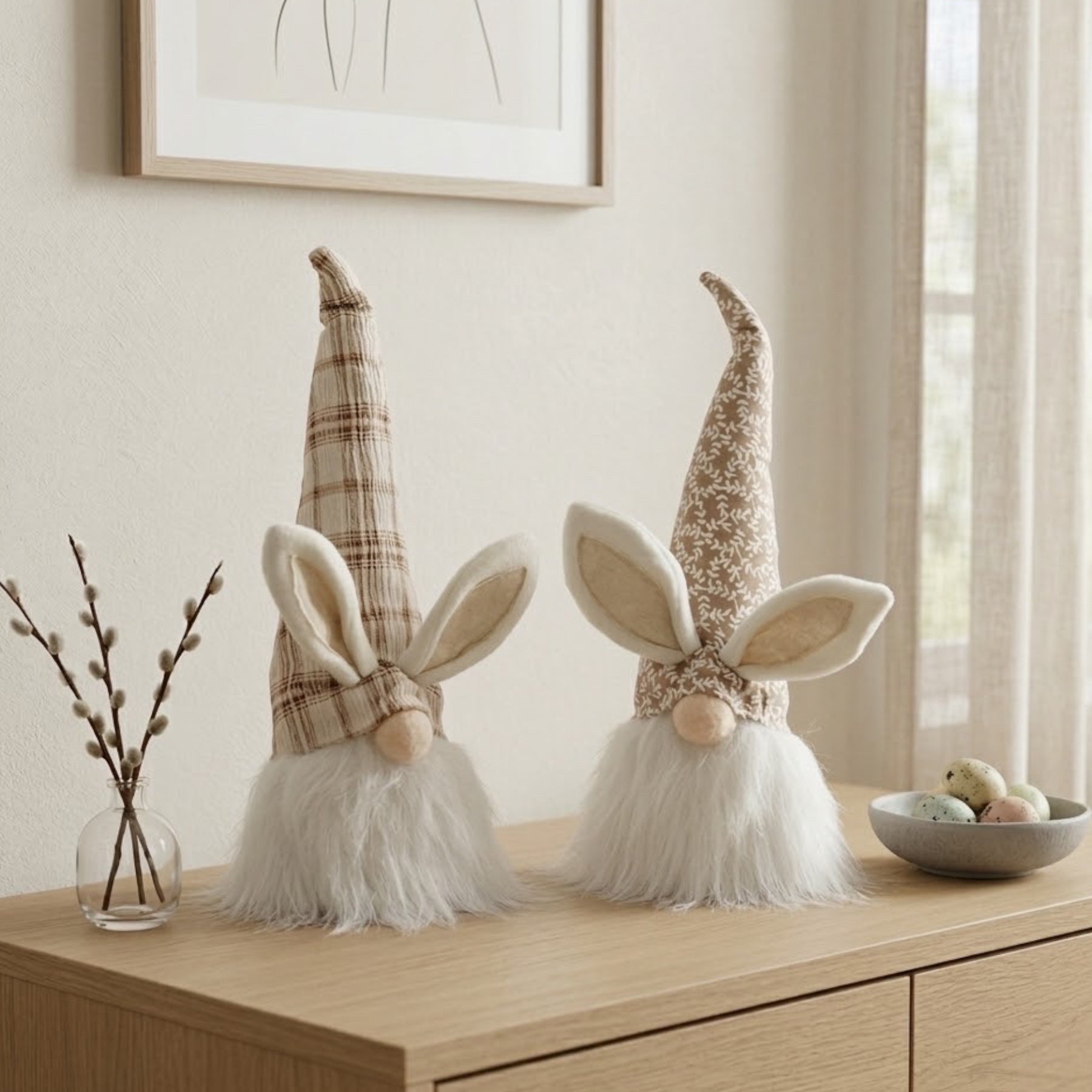 Duo Tartan Easter Bunny Gonks