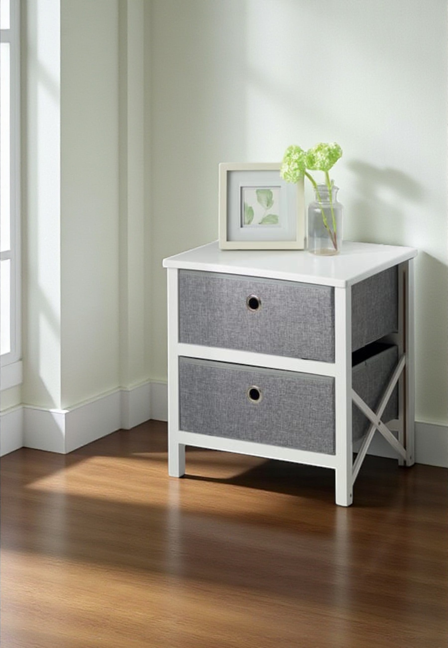 Double Draw Storage Rack Folding Double Drawer Storage Unit – Garden Greatness