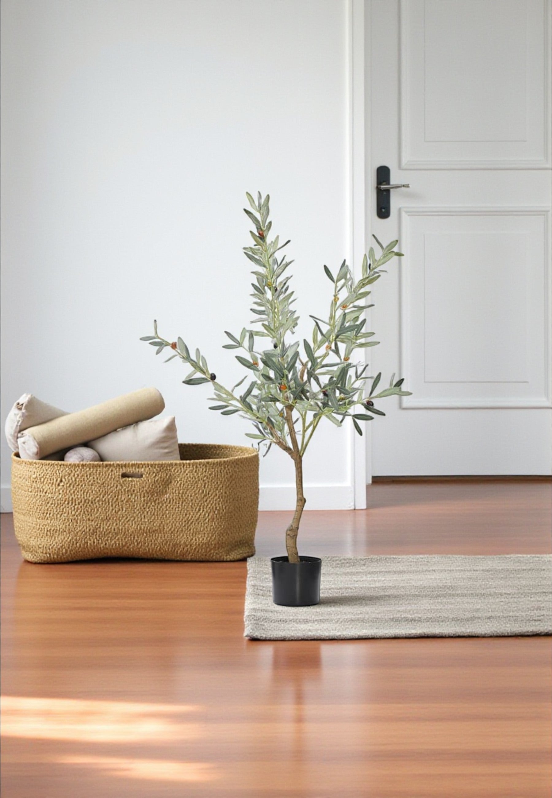 Artificial Realistic Tall Potted Olive Tree