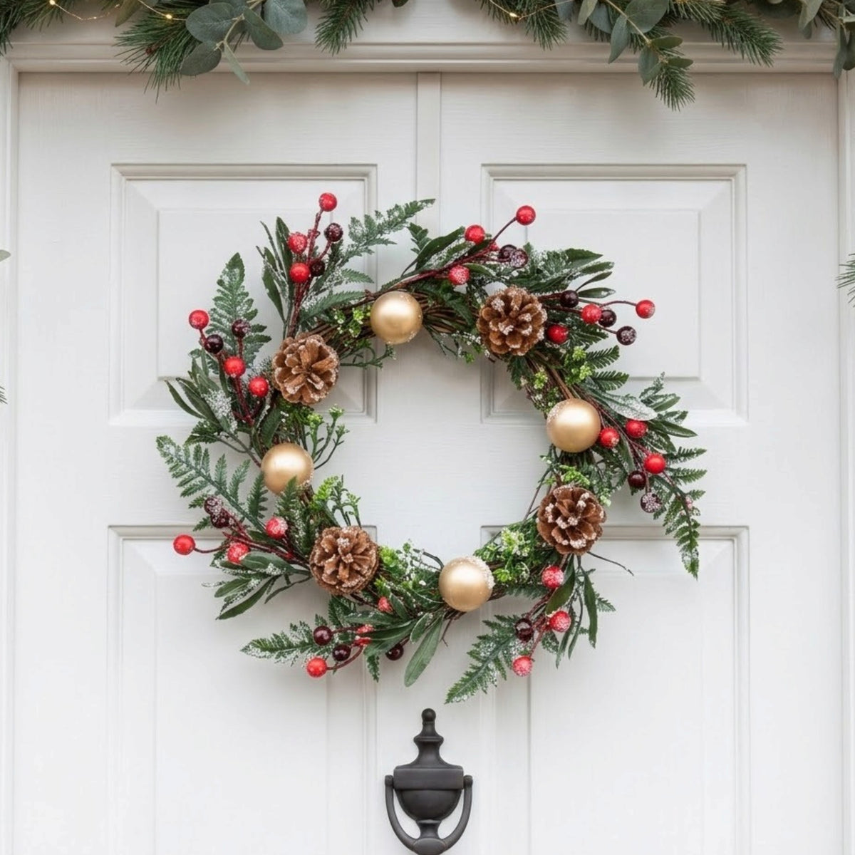 Traditional Red Berry Christmas Wreath