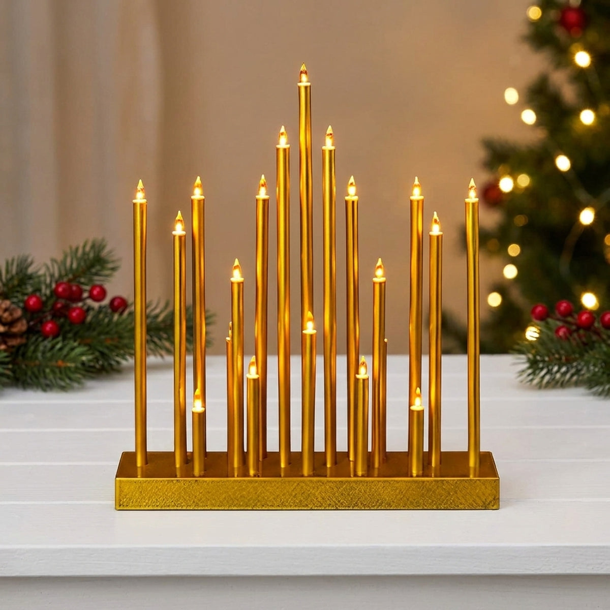 Traditional Style 20 LED Candle Bridge