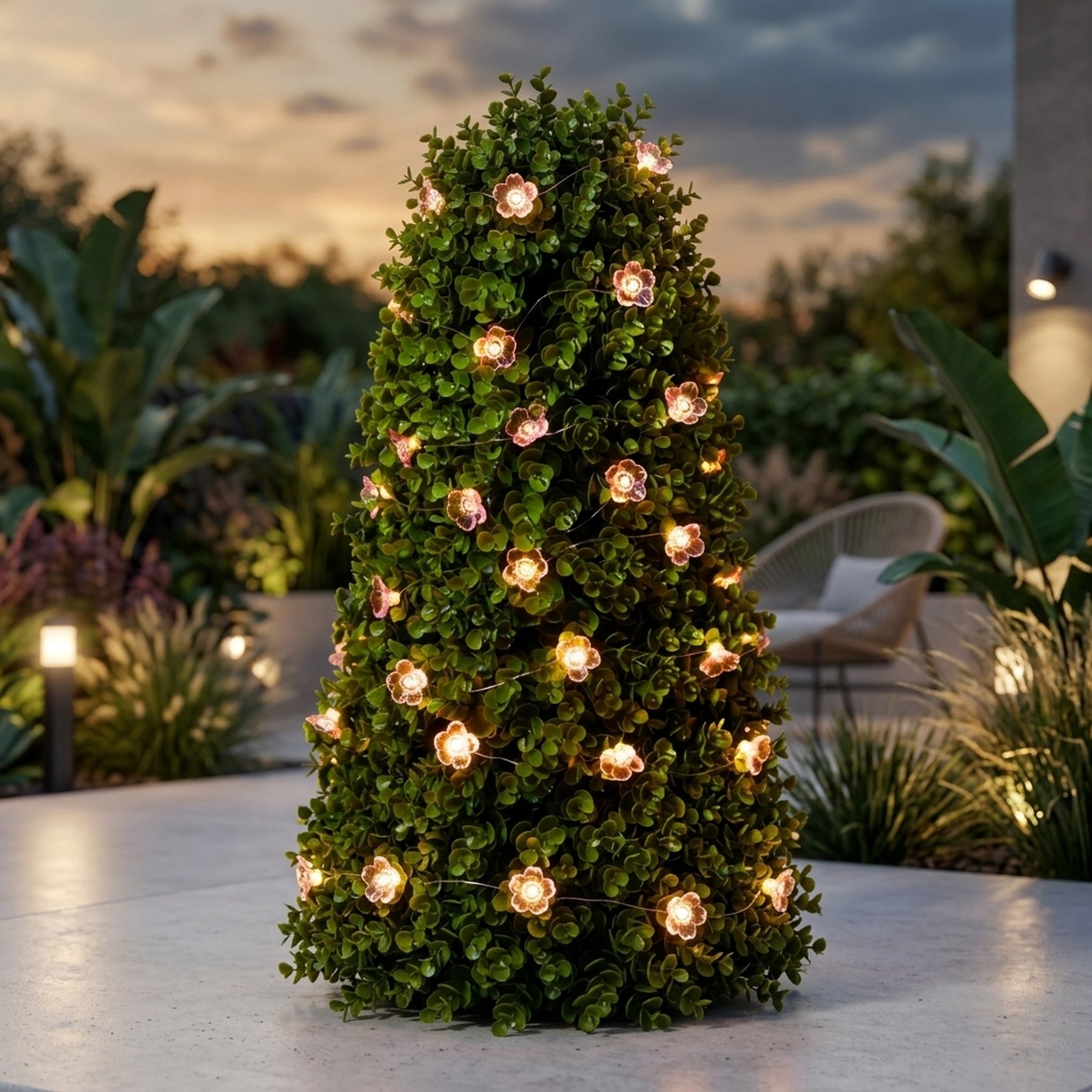 Solar Flower Garden String Lights