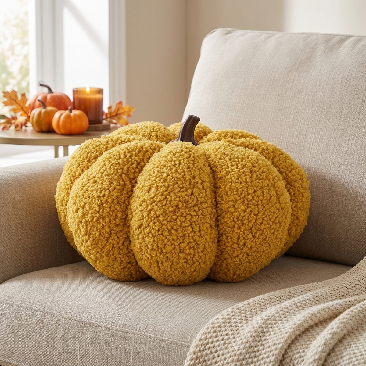 Soft Plush Decorative Pumpkin Ornament