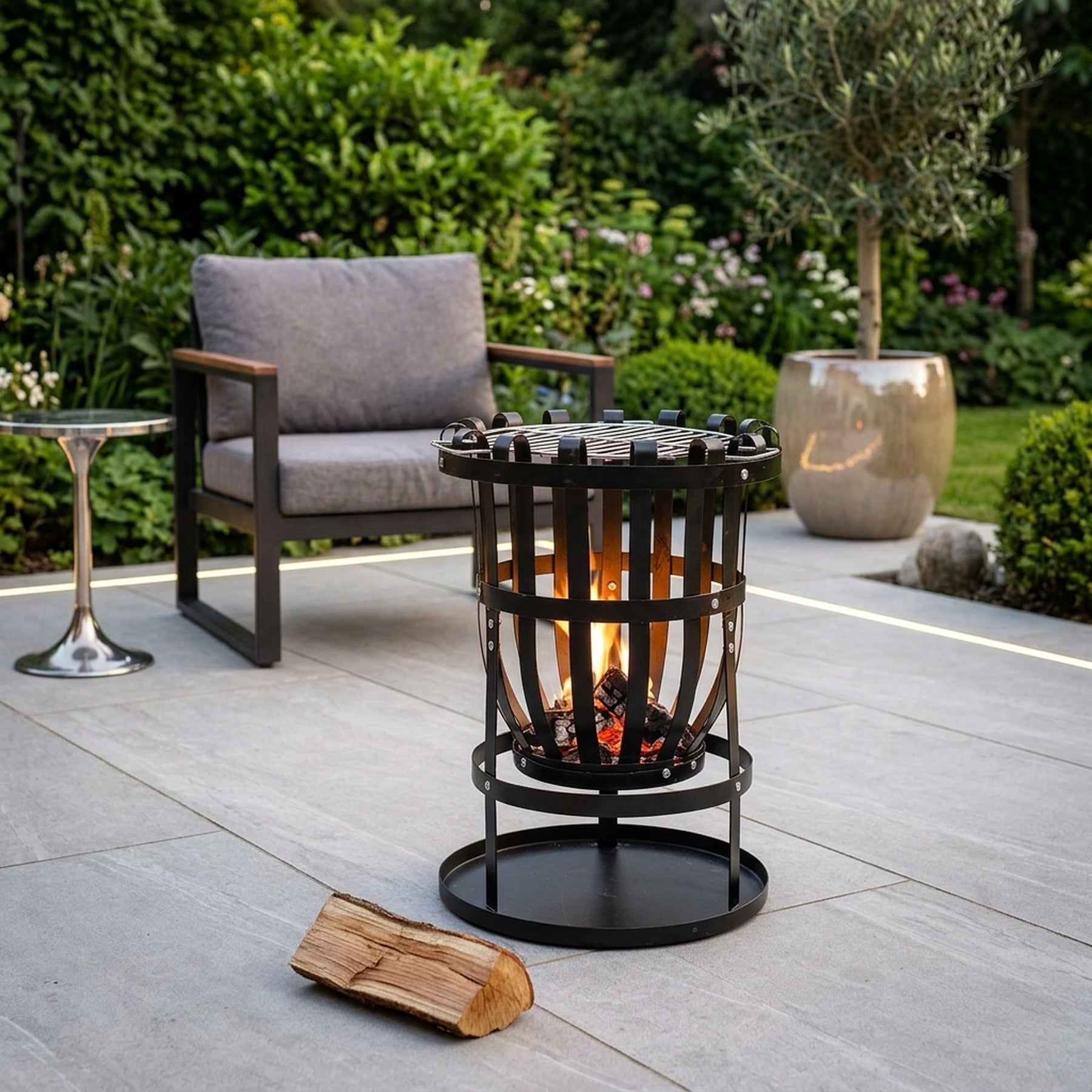 Forno Traditional Garden Firebasket with Grill