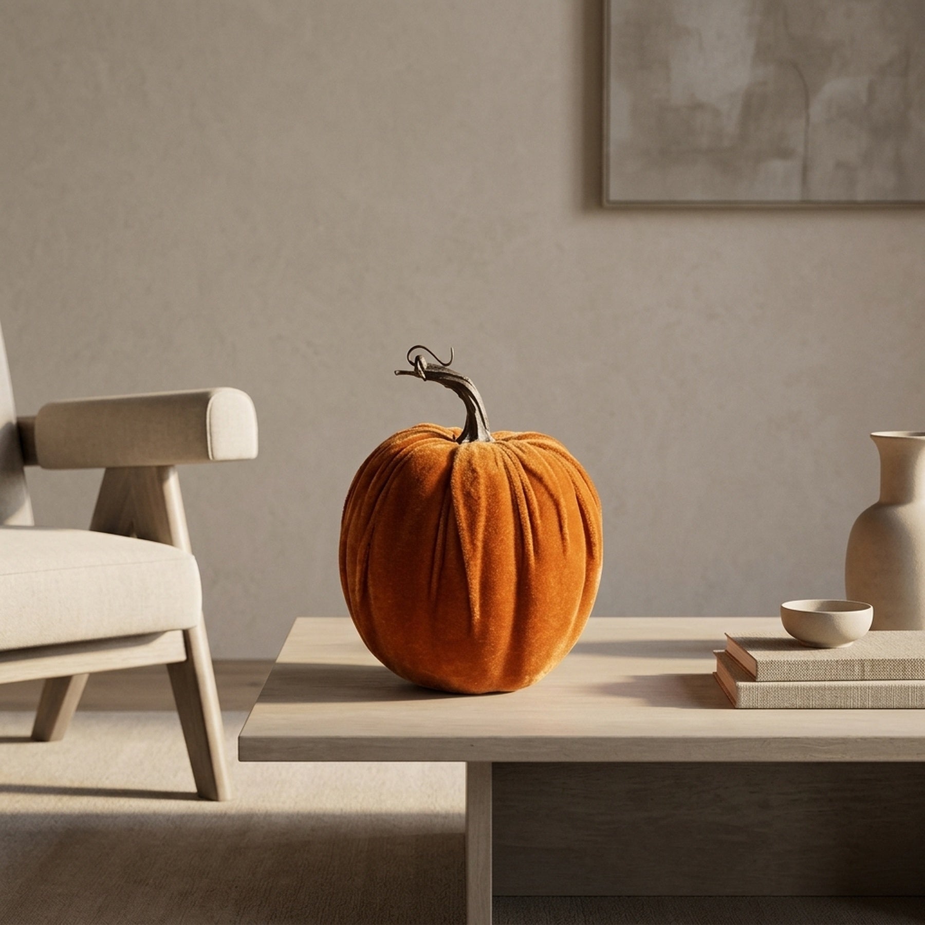 O Velvet Pumpkin Decorative Display