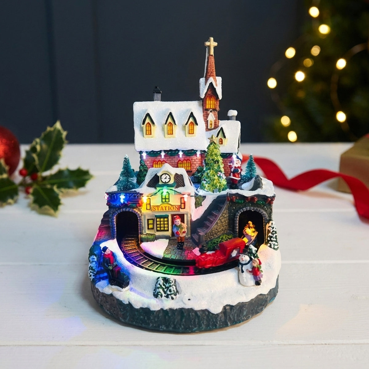 Animated LED Christmas Church Display