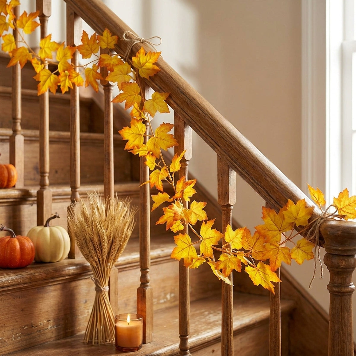 Decorative Autumn Leaf Door Garland