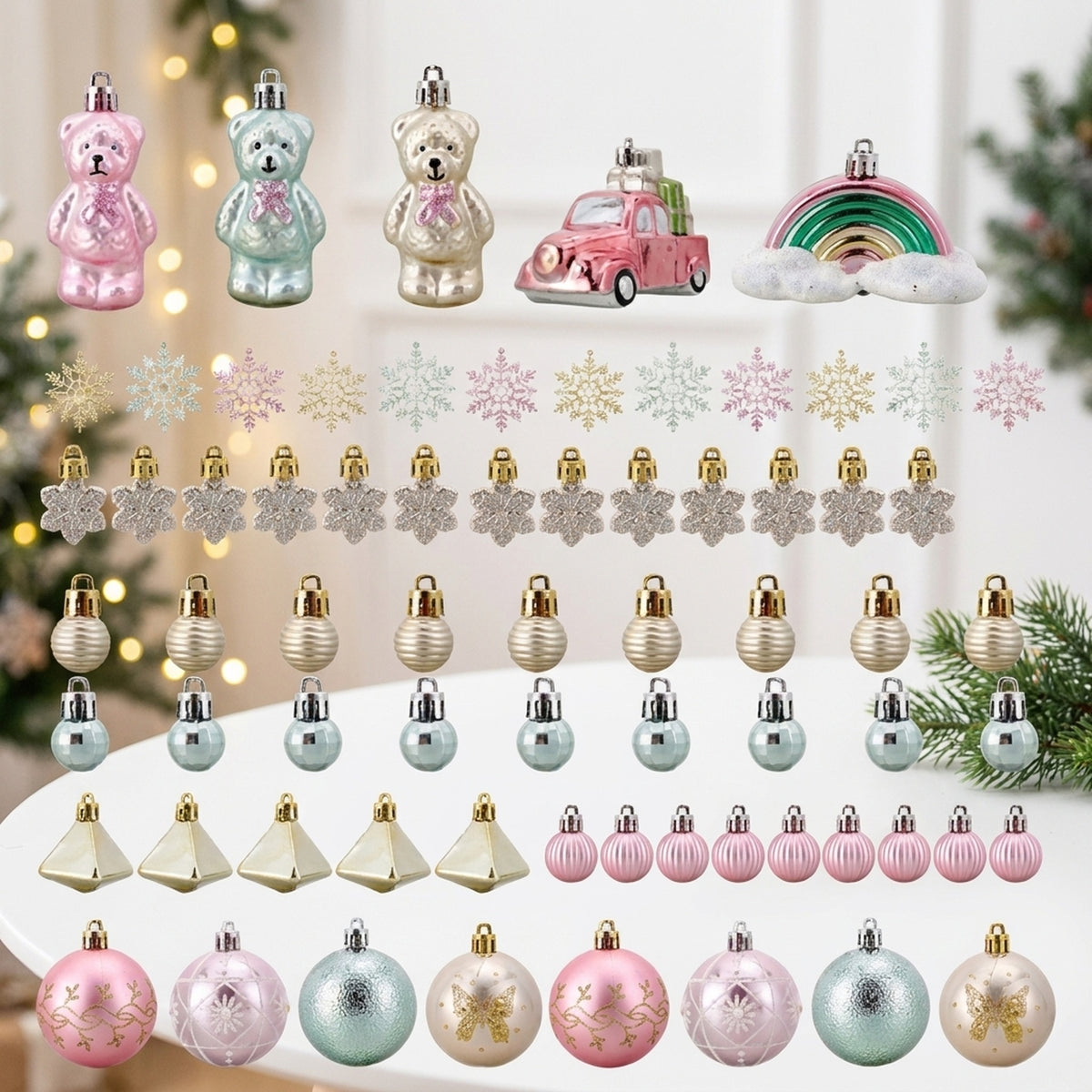 70 Piece Christmas Tree Ornament Set
