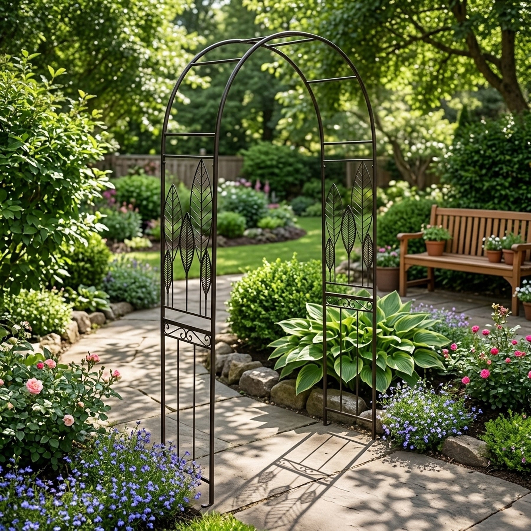 Helix Rustic Leaf Outdoor Garden Arch