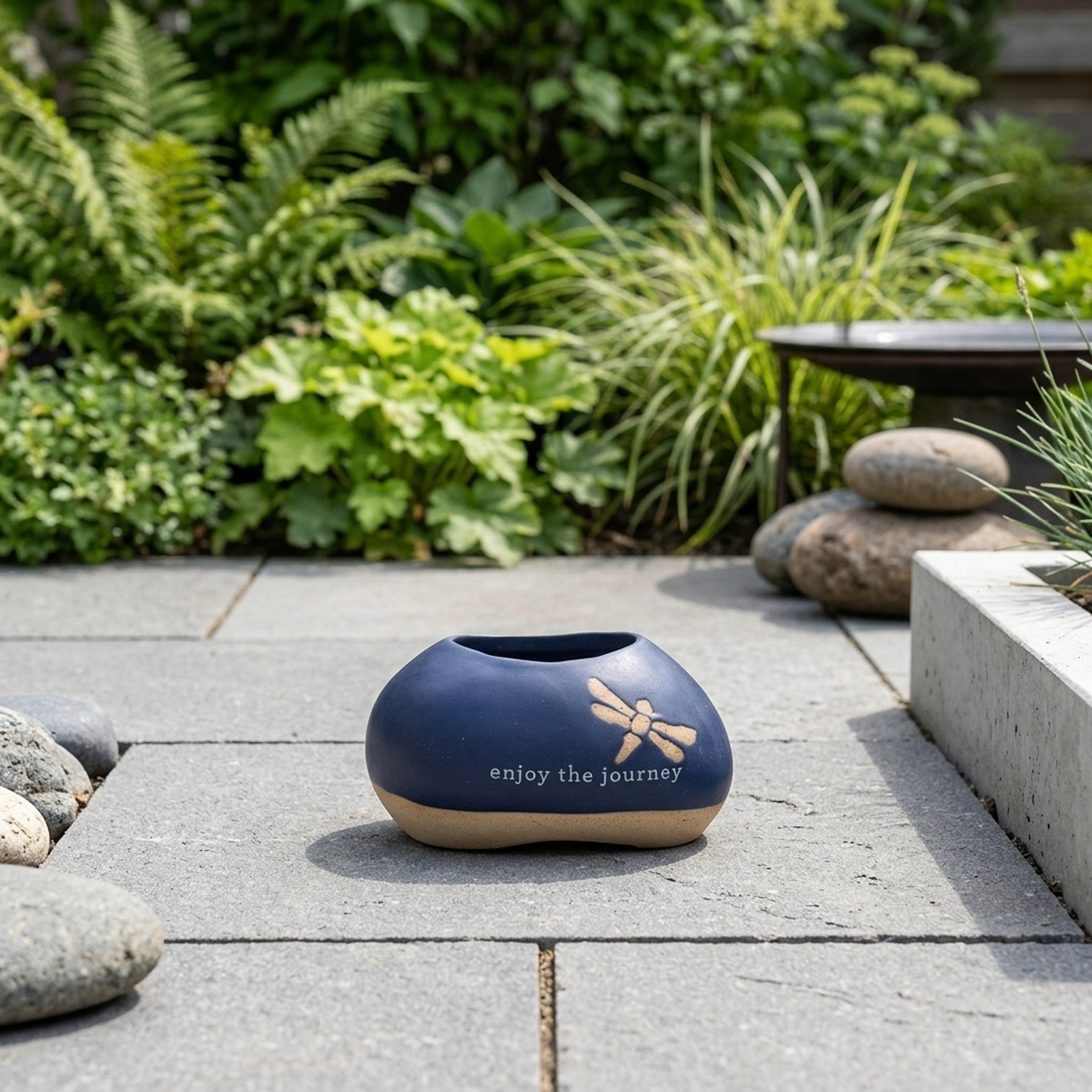 Journey Dragonfly Ceramic Planter