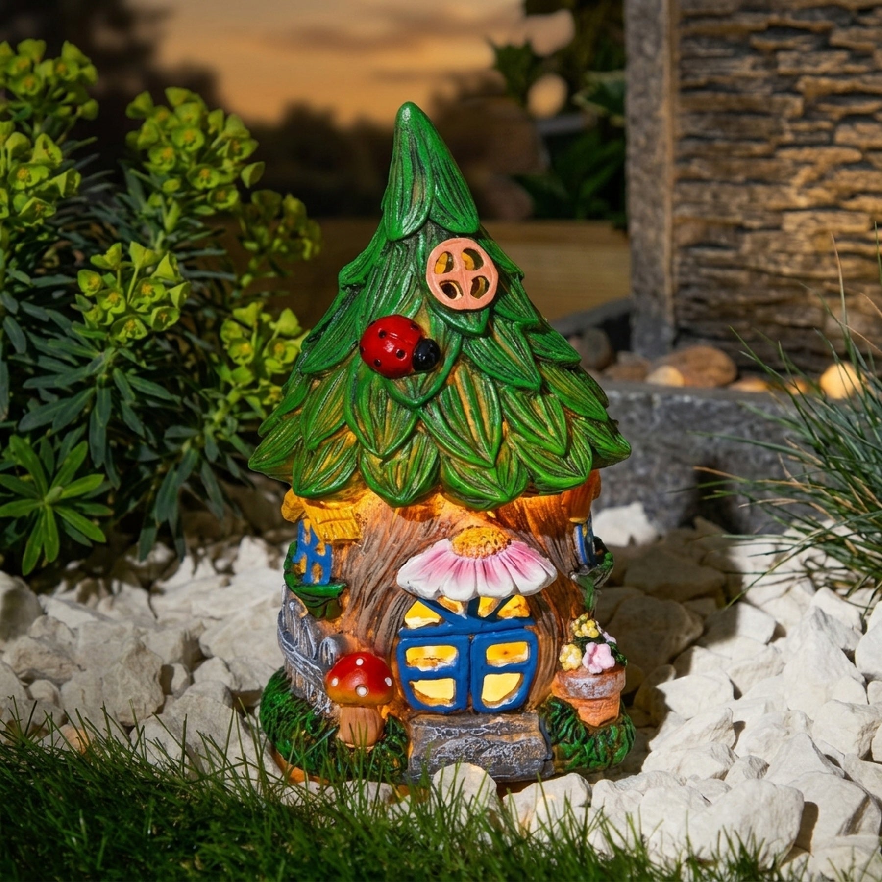 Pixie Enchanting Door Fairy House Solar Ornament