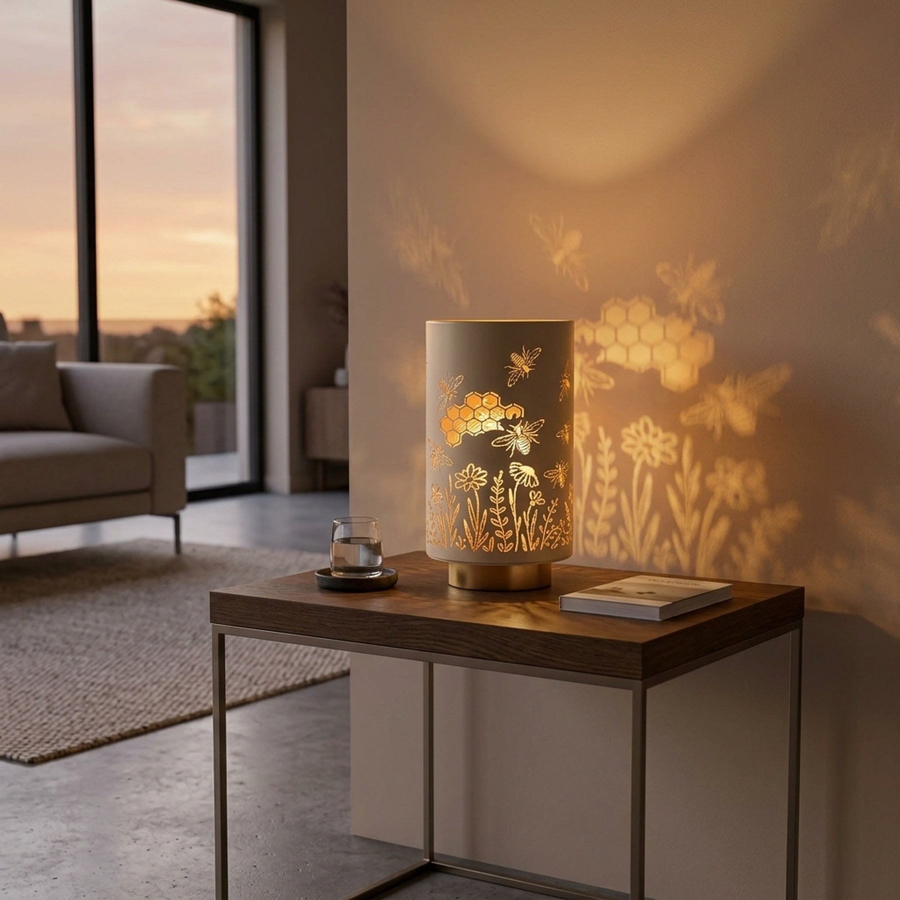 Bumble Bee Honeycomb LED Table Lamp