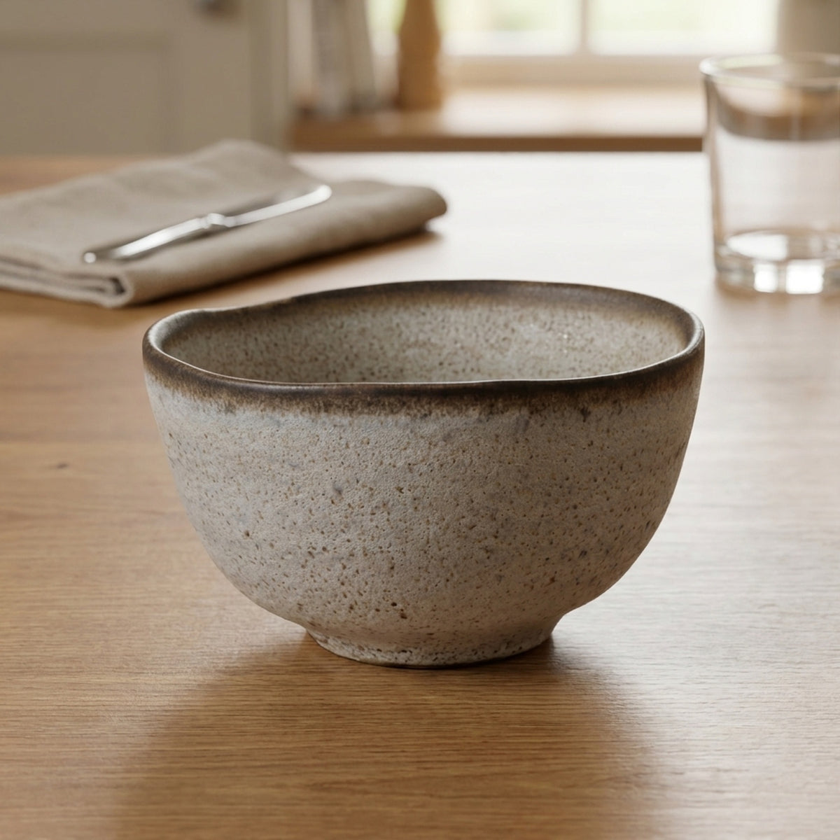 Textured Earthy Speckled Decorative Bowl
