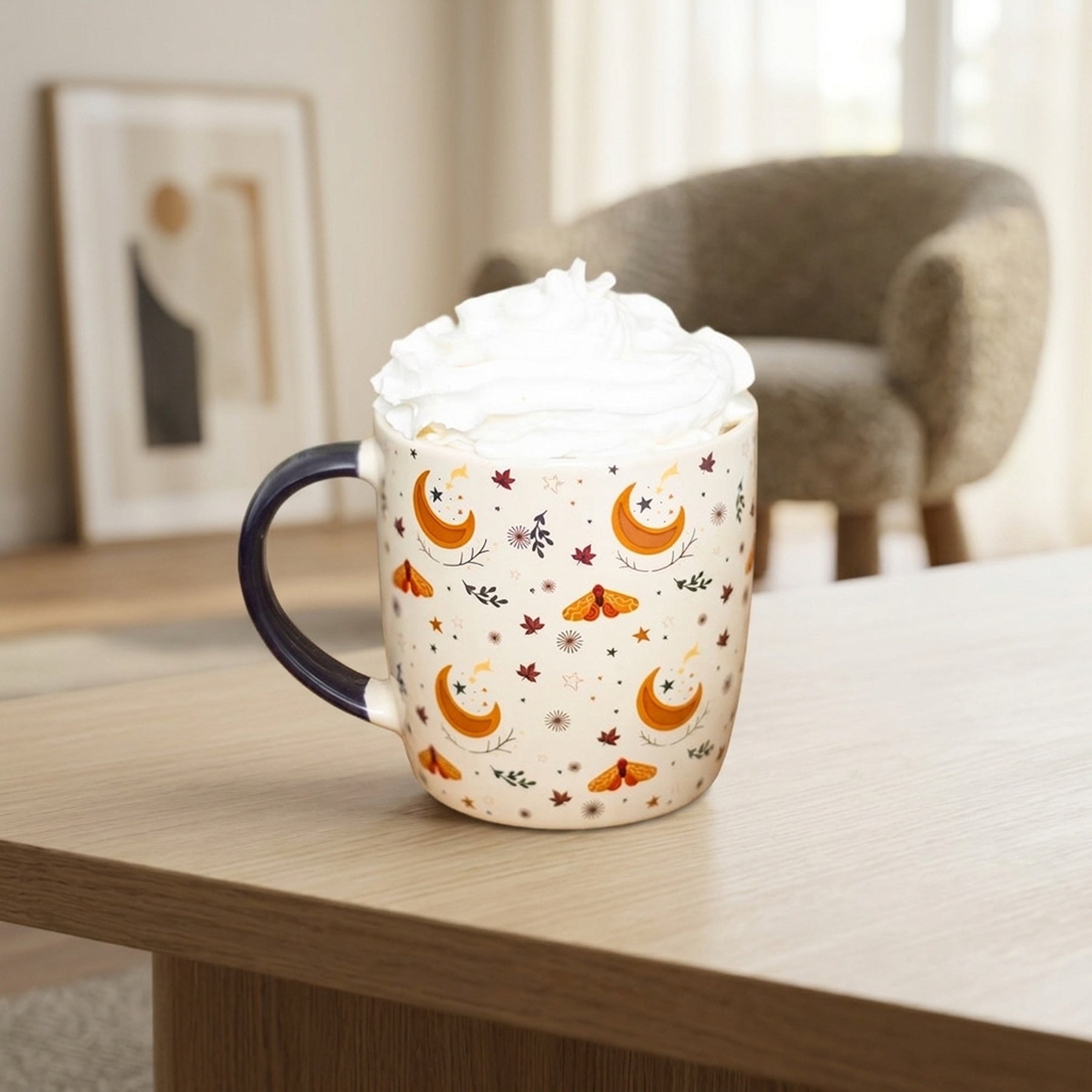 Harvest Moon Print Decorative Mug