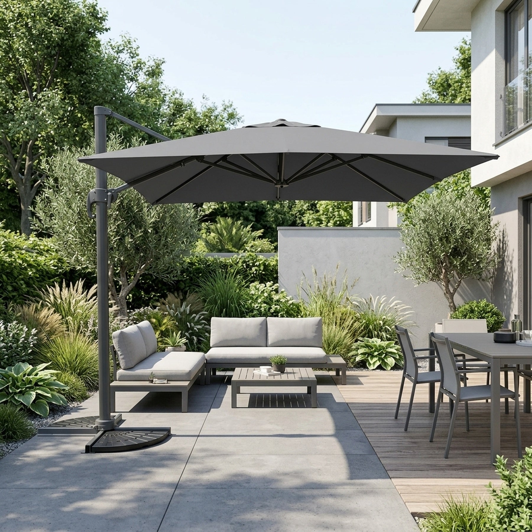Pagoda Deluxe Overhanging Square Parasol