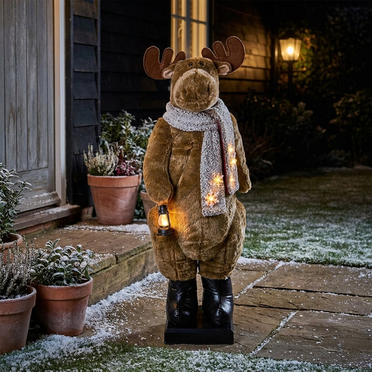 Animated Lit Musical Reindeer Decoration with Sensor