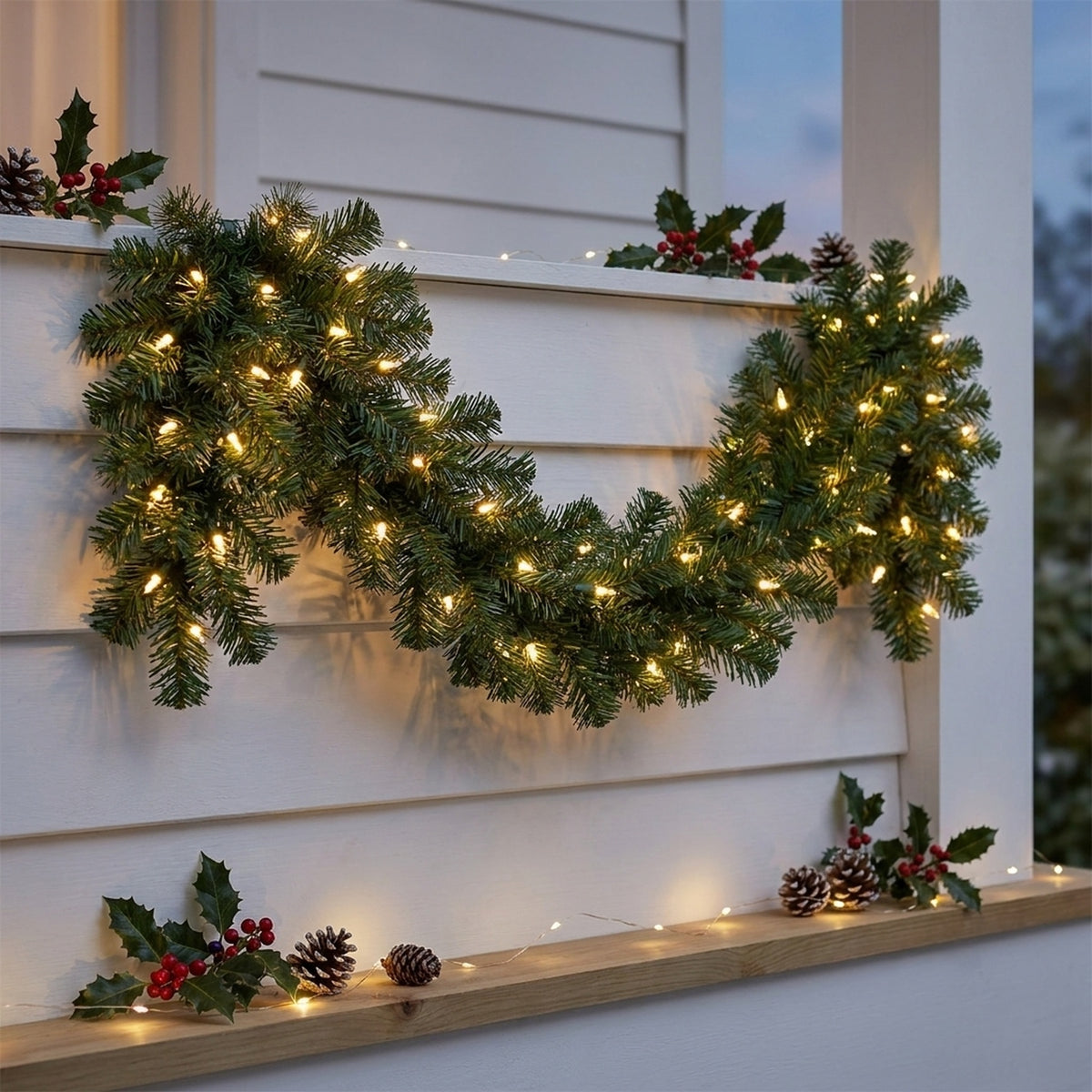 Pre-Lit Christmas Porch Decoration Set